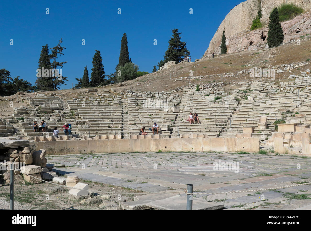 Théâtre de Dionysos, l'Acropole, Athènes, Grèce Banque D'Images