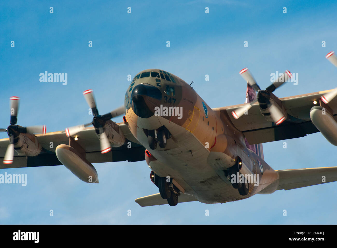 Hercules C-130, avion militaire, Royal Jordanian, airshow Marine, transport Avion, Aqaba, Jordanie, Asie Banque D'Images