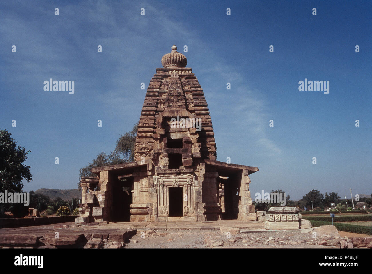 Extérieur de galaganatha temple à Pattadakal, Karnataka, Inde, Asie Banque D'Images