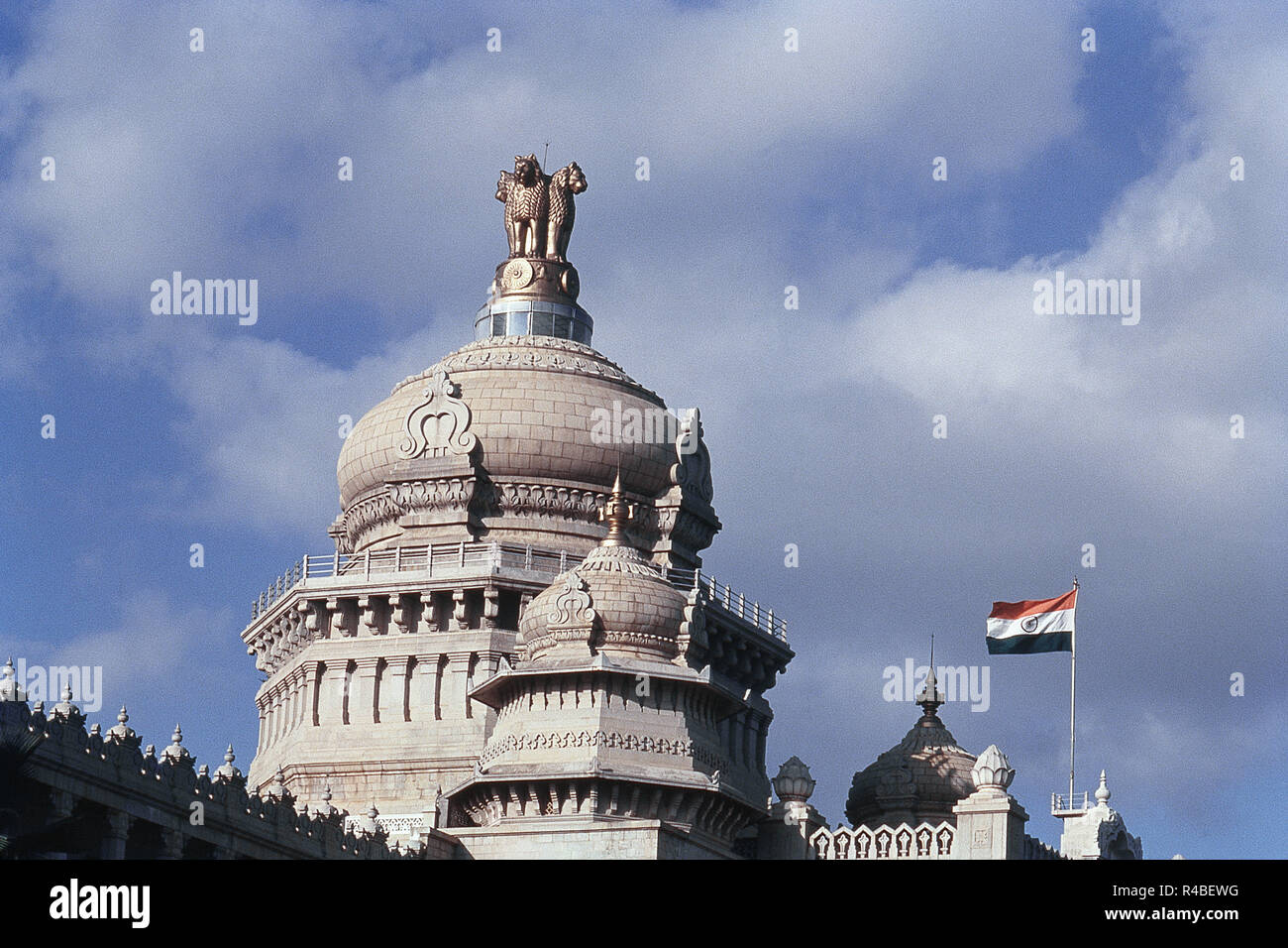 Haut de Vidhana Soudha, Bangalore, Karnataka, Inde, Asie Banque D'Images