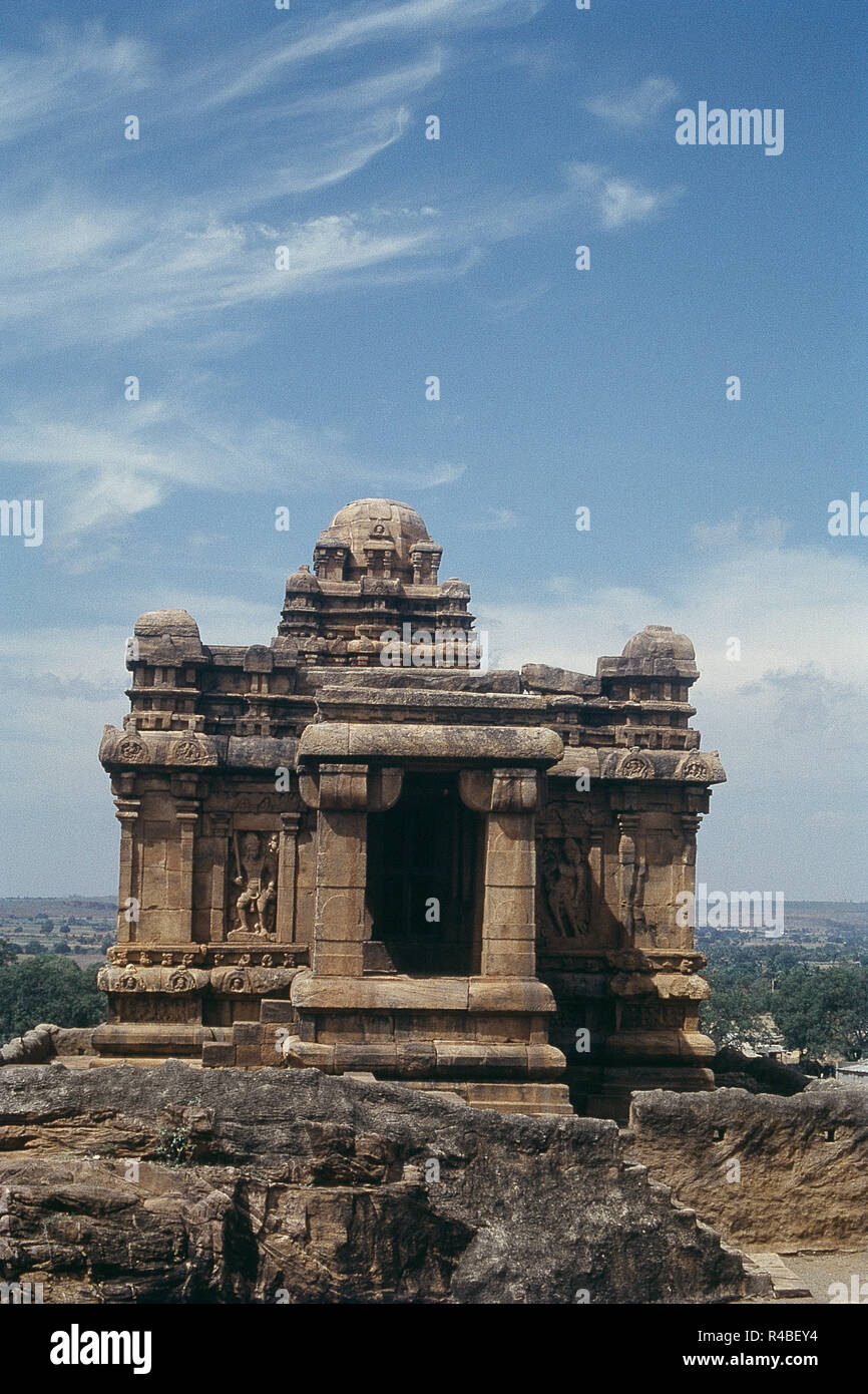 Extérieur de Malegitti Shivalaya temple, Badami, Karnataka, Inde, Asie Banque D'Images