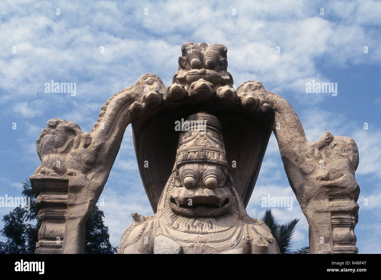 Statue de Lakshmi Narasimha, Hampi, Karnataka, Inde, Asie Banque D'Images
