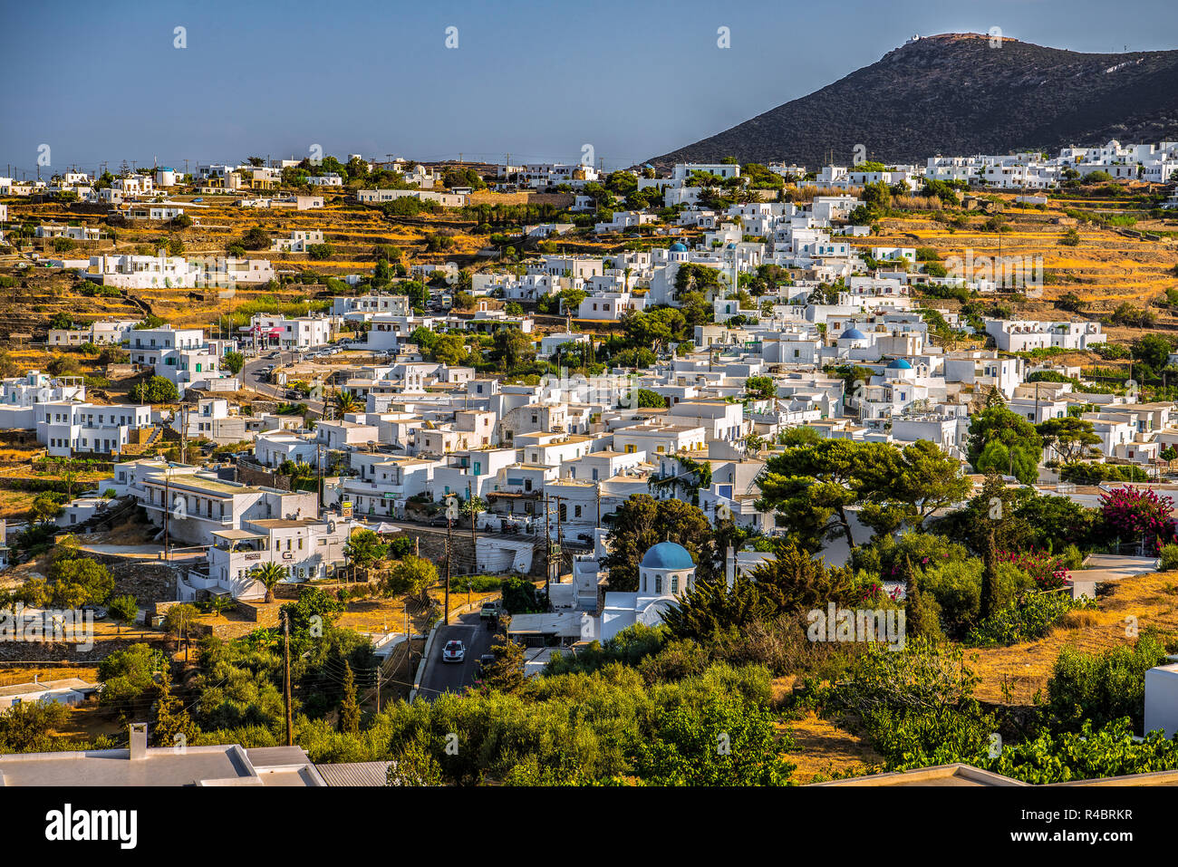 L'île de Sifnos, Grèce, Apollonia village Banque D'Images