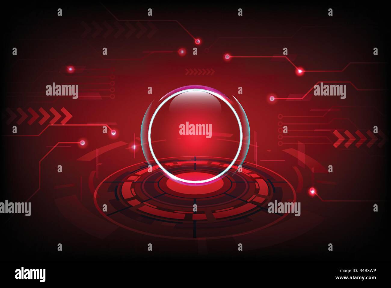 Résumé Contexte La technologie Hi-tech avec le concept futuriste, Cyber technology innovation background. vector illustration Illustration de Vecteur