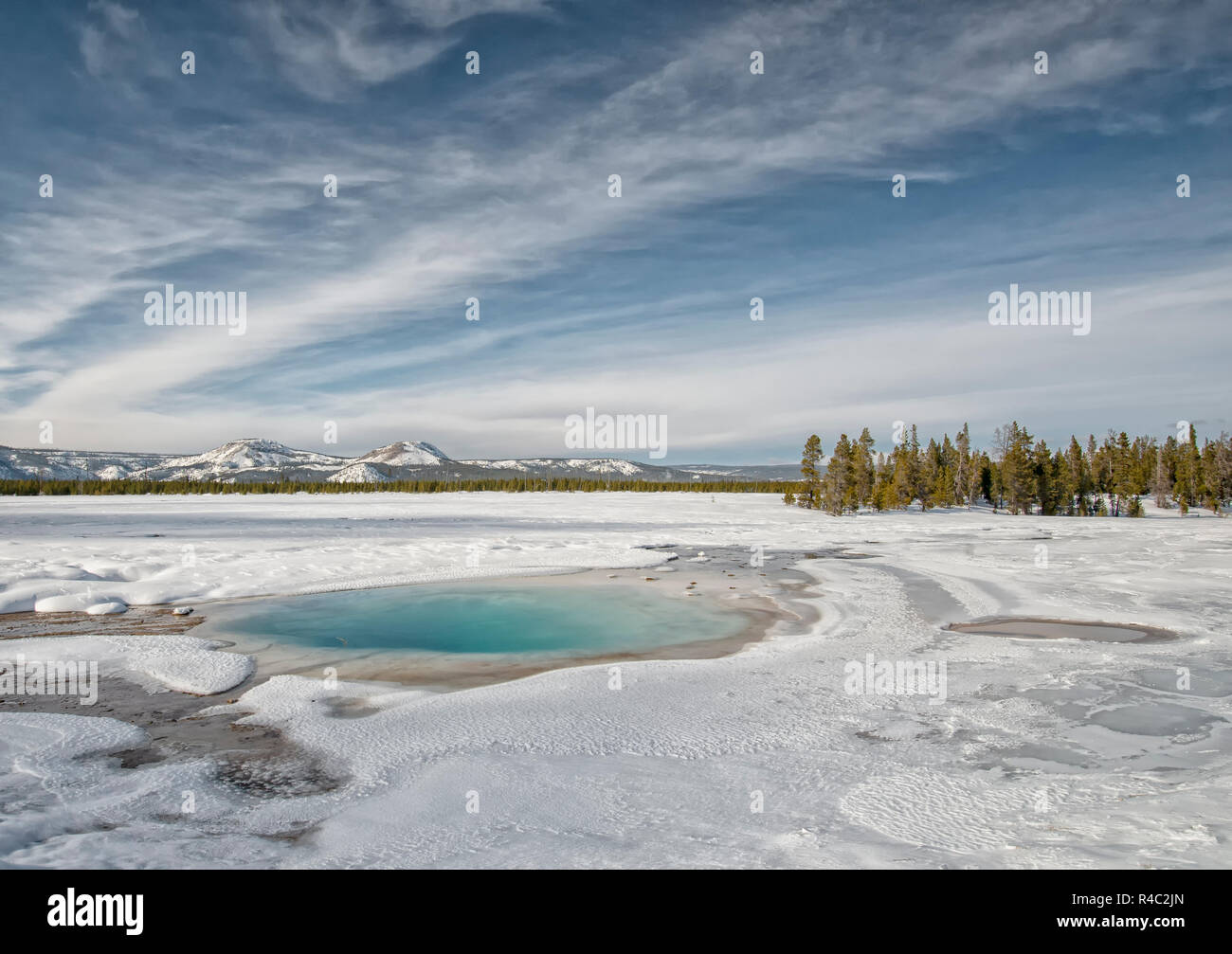 Le Parc National de Yellowstone en hiver Banque D'Images