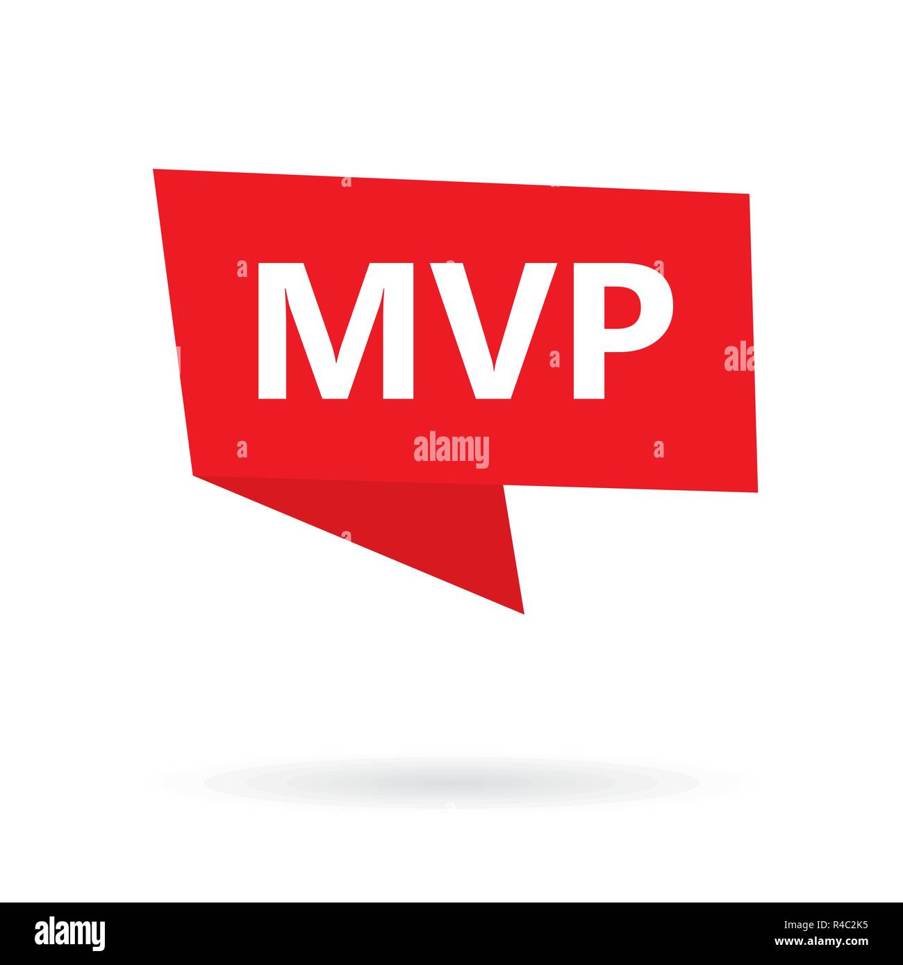 MVP (minimum viable product) sigle sur un autocollant- vector illustration Illustration de Vecteur