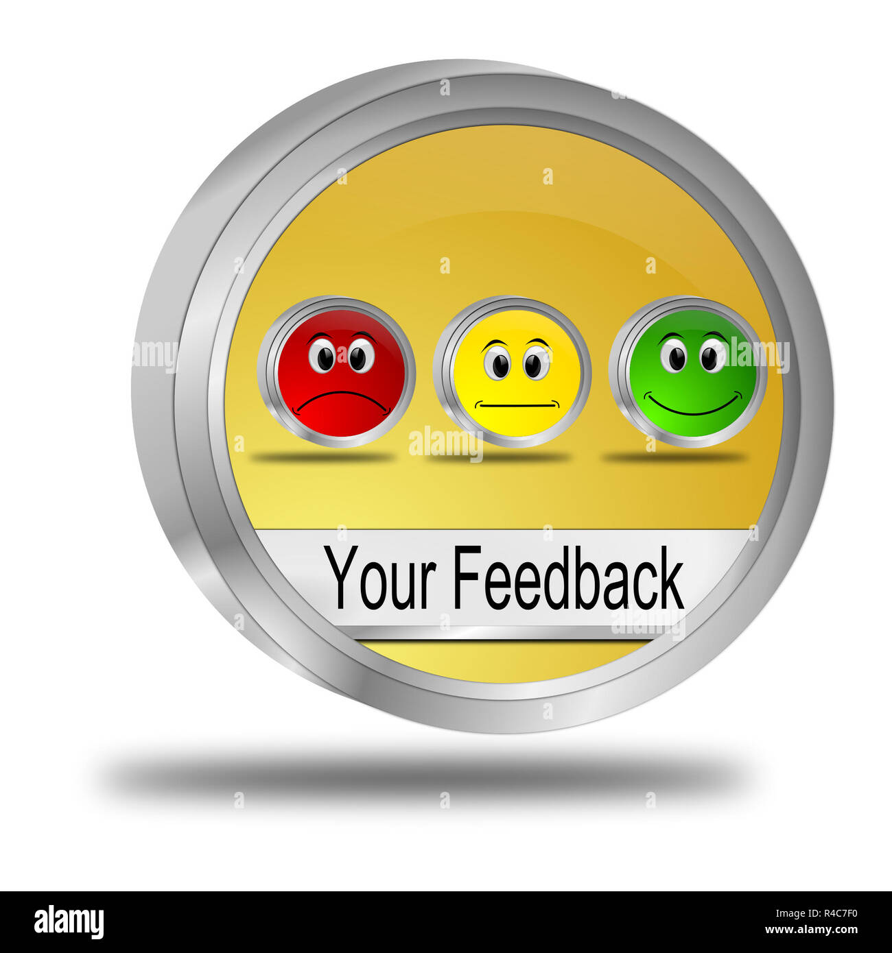 Vos commentaires - bouton 3D illustration Banque D'Images