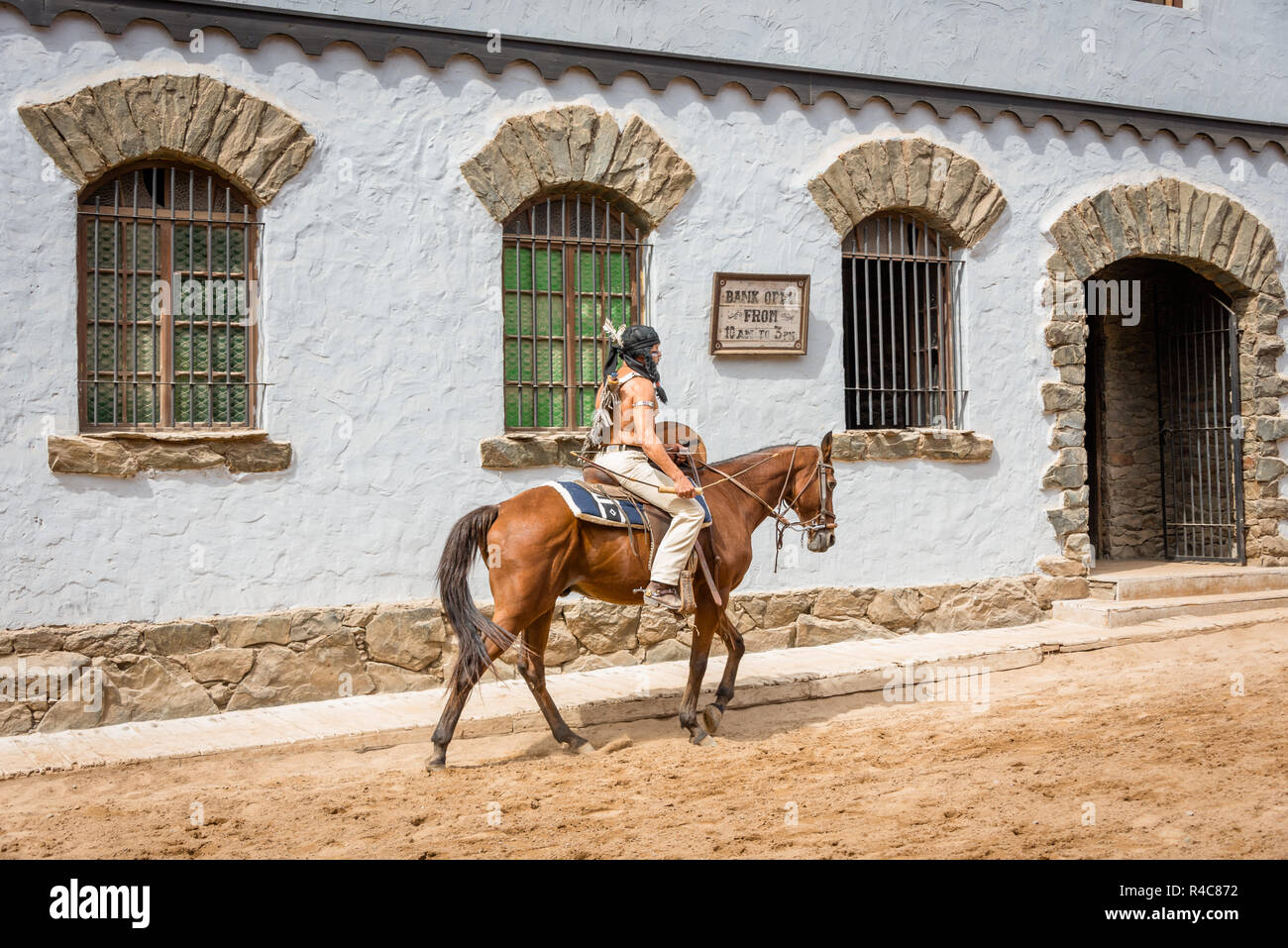 Cheval équitation indienne Banque D'Images
