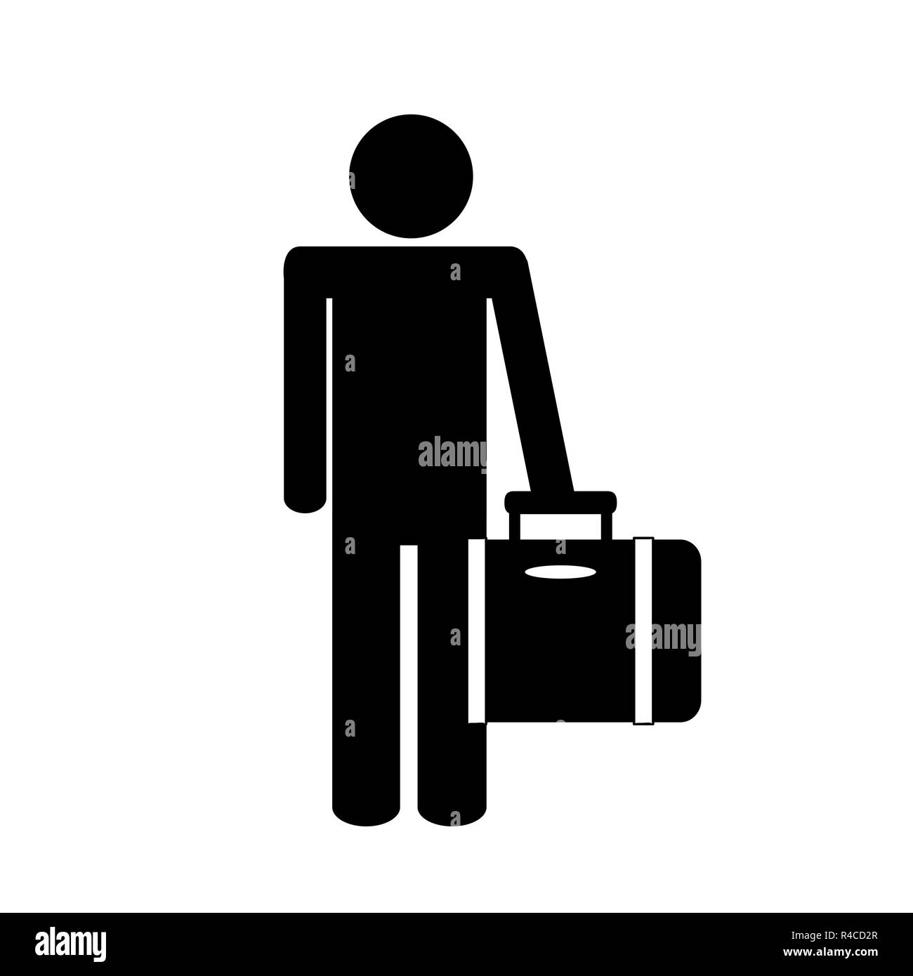 Man man icône pictogramme porte-documents graphiques isolés vector illustration Illustration de Vecteur