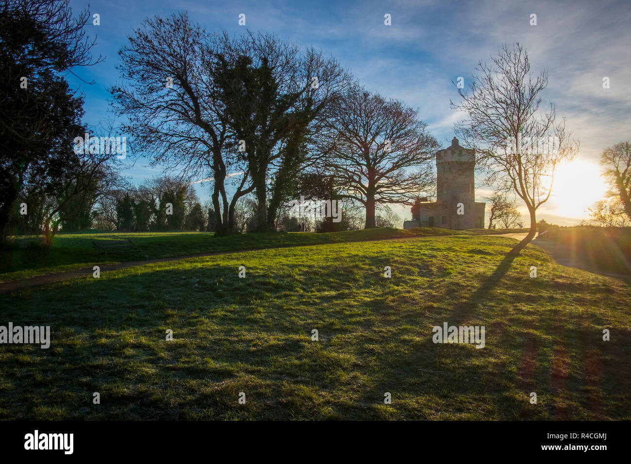 L'Observatoire, Clifton, Bristol en hiver Banque D'Images