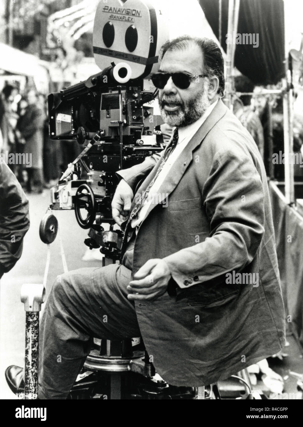 Réalisateur américain Francis Ford Coppola lors du tournage du film The Godfather Part III, 1990 Banque D'Images