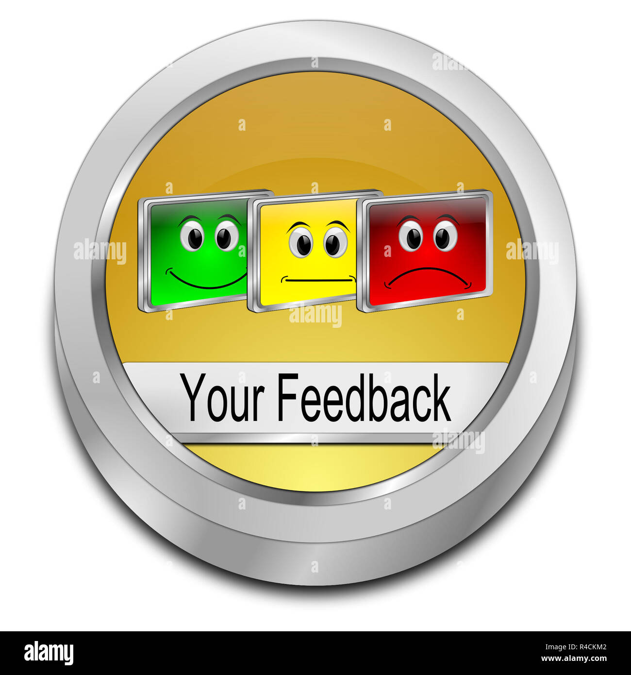 Vos commentaires - bouton 3D illustration Banque D'Images