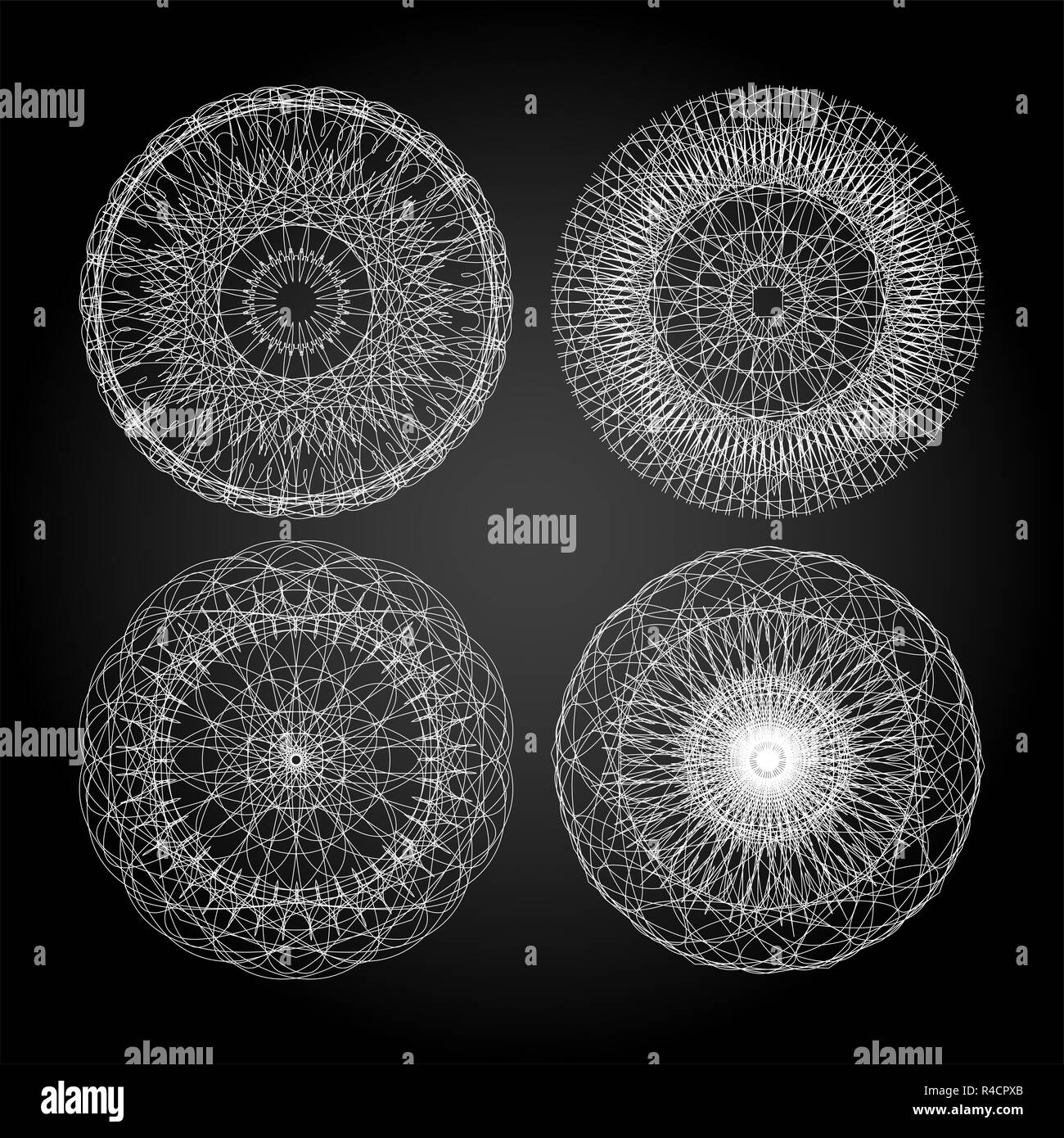 Mandala pour la peinture. Ornement de cercle. L'élément de conception. Guilloché Banque D'Images