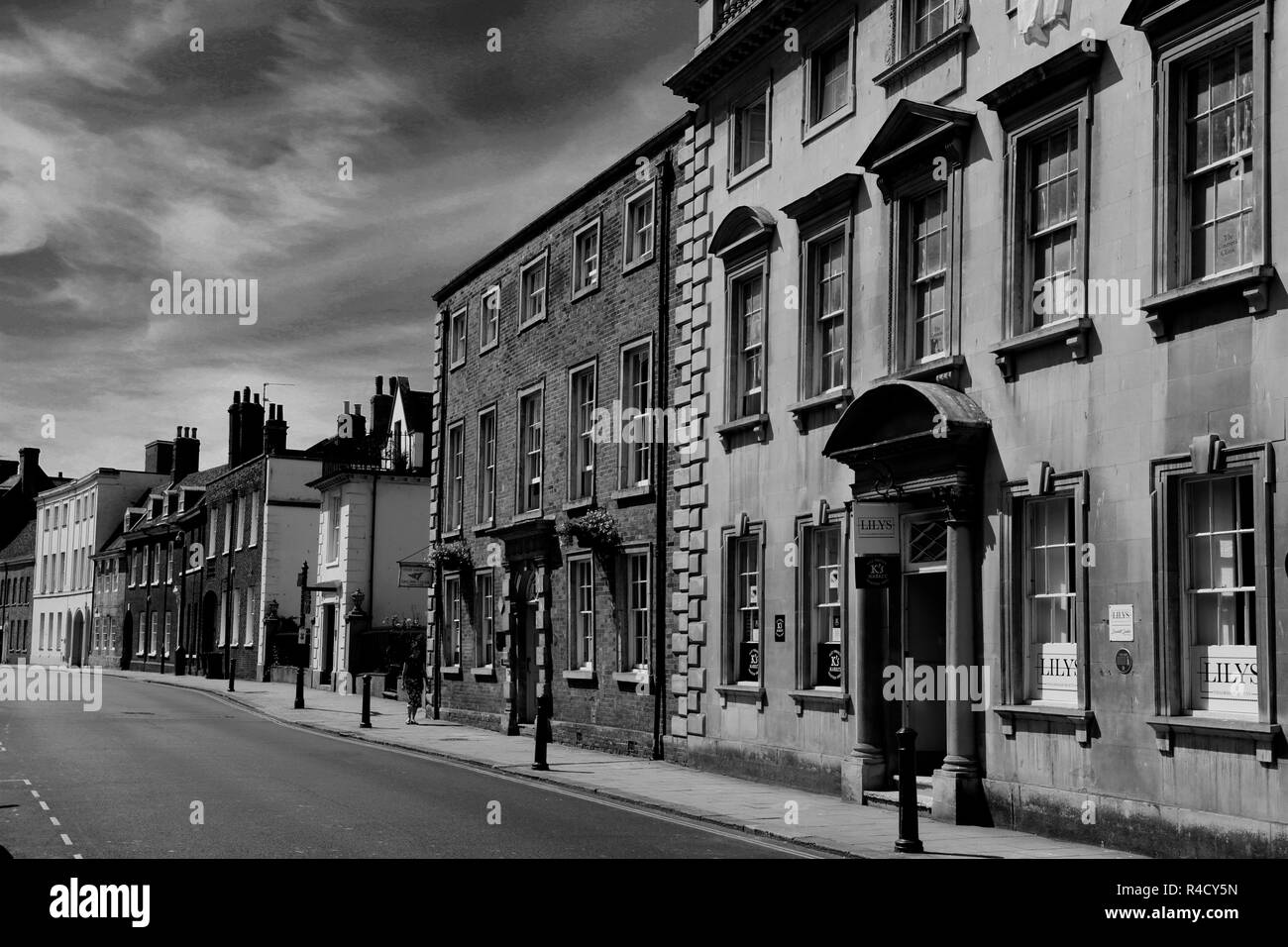 Architecture sur Kings Street, Kings Lynn ; ville ; Norfolk en Angleterre, Royaume-Uni Banque D'Images