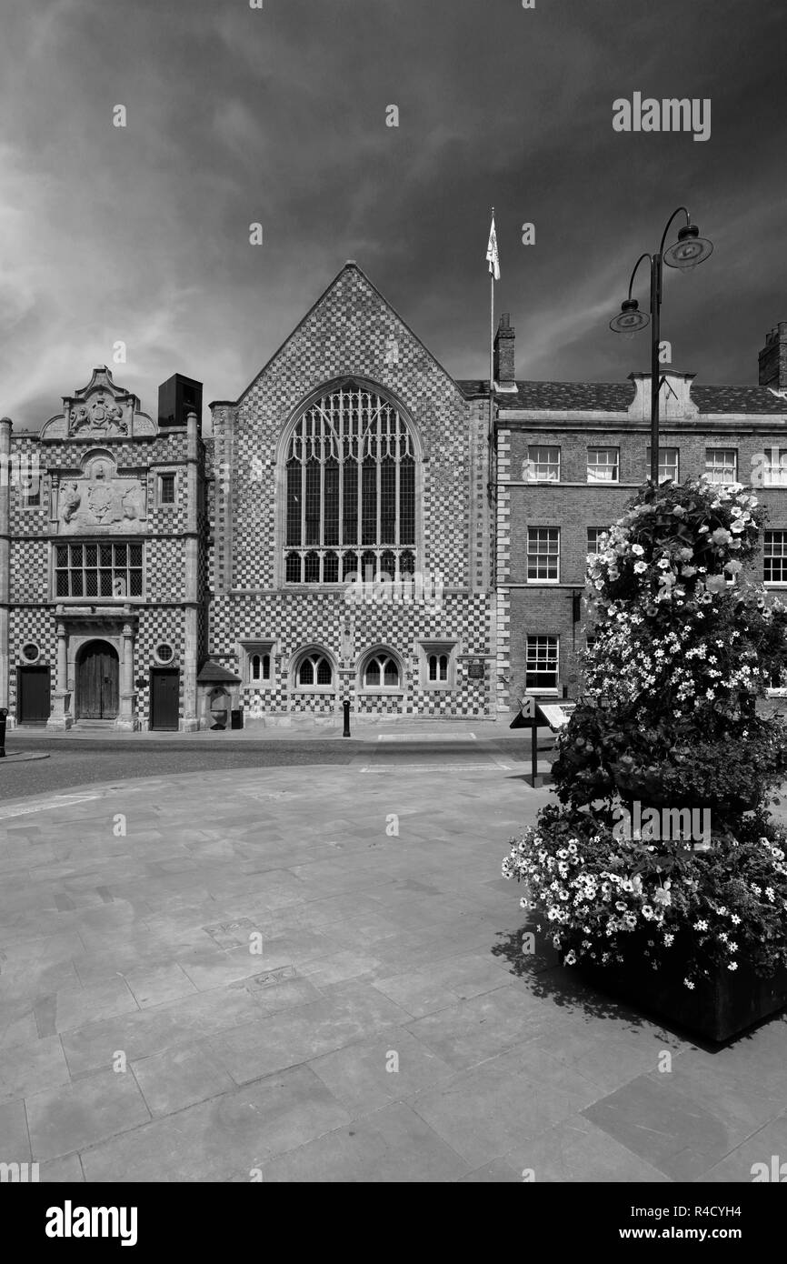 L'hôtel de ville et la Trinity Guildhall, Kings Lynn, Norfolk, England, UK Banque D'Images