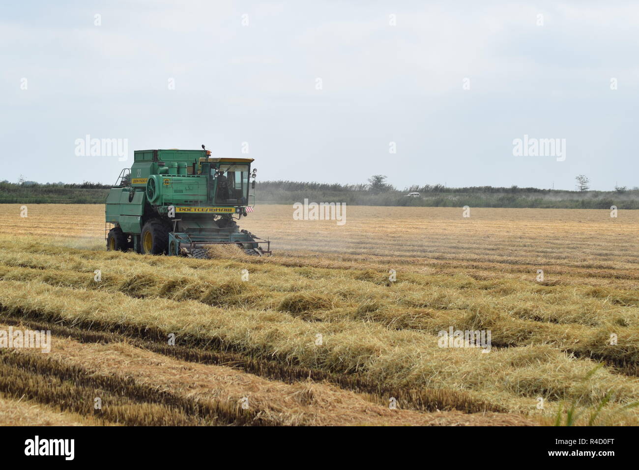 Moissonneuses-batteuses Don. Les machines agricoles. Banque D'Images