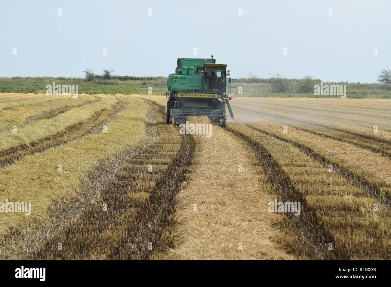 Moissonneuses-batteuses Don. Les machines agricoles. Banque D'Images