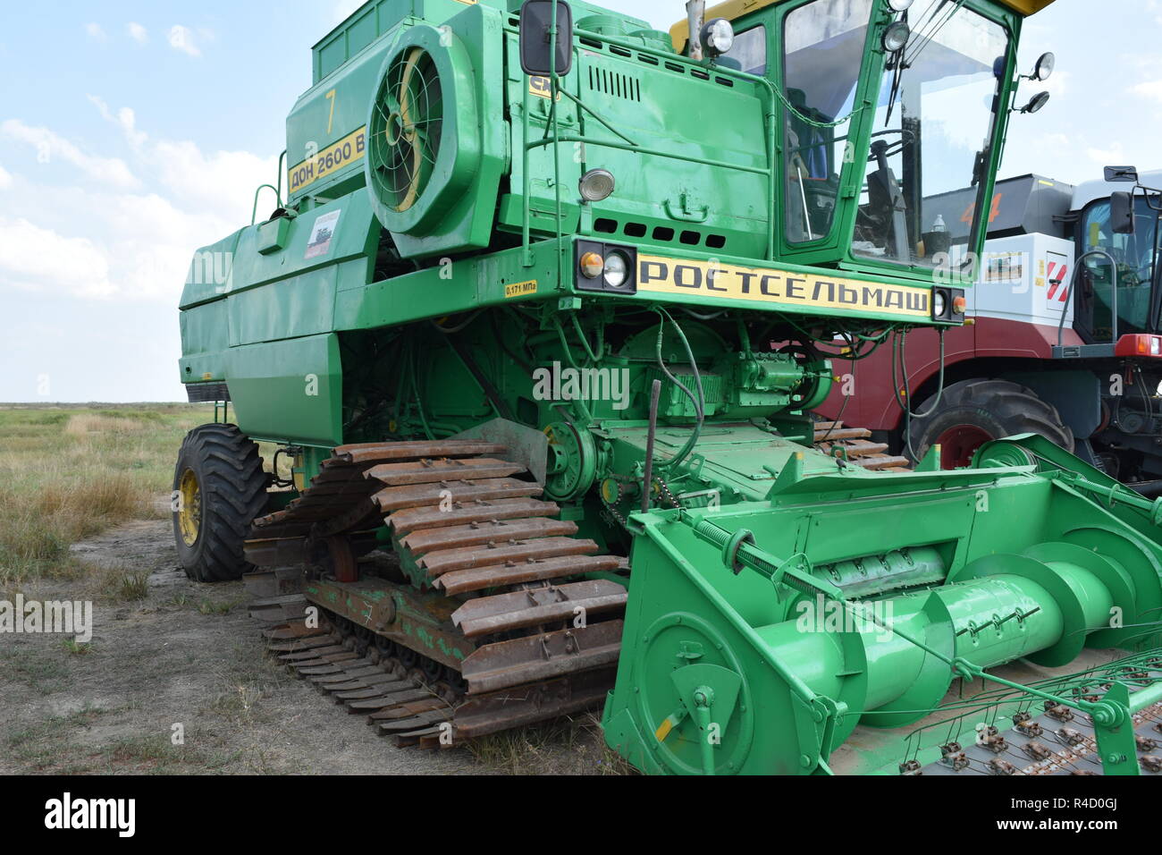 Moissonneuses-batteuses Don. Les machines agricoles. Banque D'Images