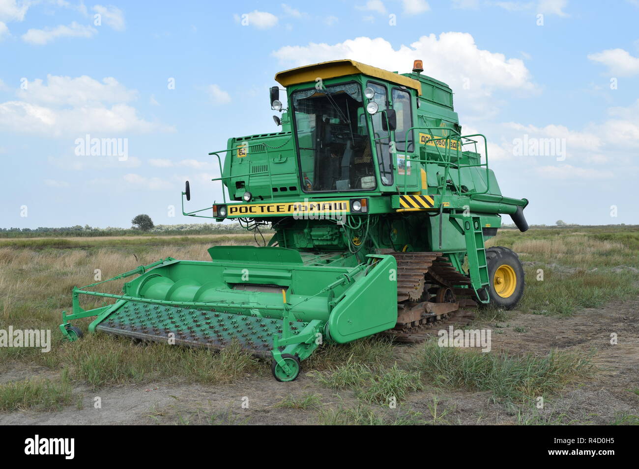 Moissonneuses-batteuses Don. Les machines agricoles. Banque D'Images