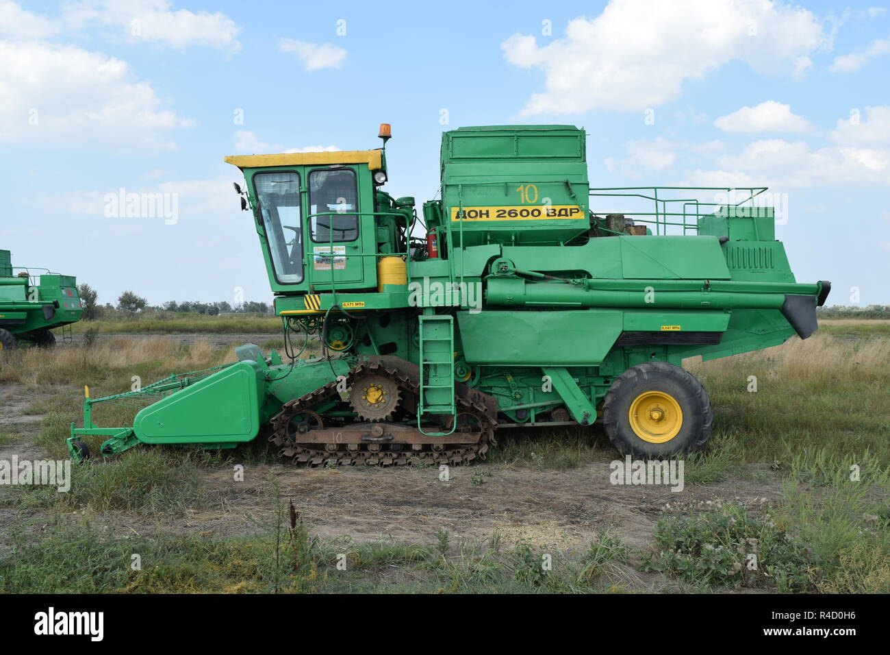 Moissonneuses-batteuses Don. Les machines agricoles. Banque D'Images