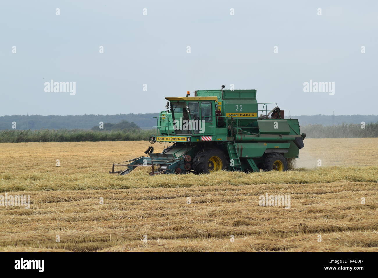 Moissonneuses-batteuses Don. Les machines agricoles. Banque D'Images