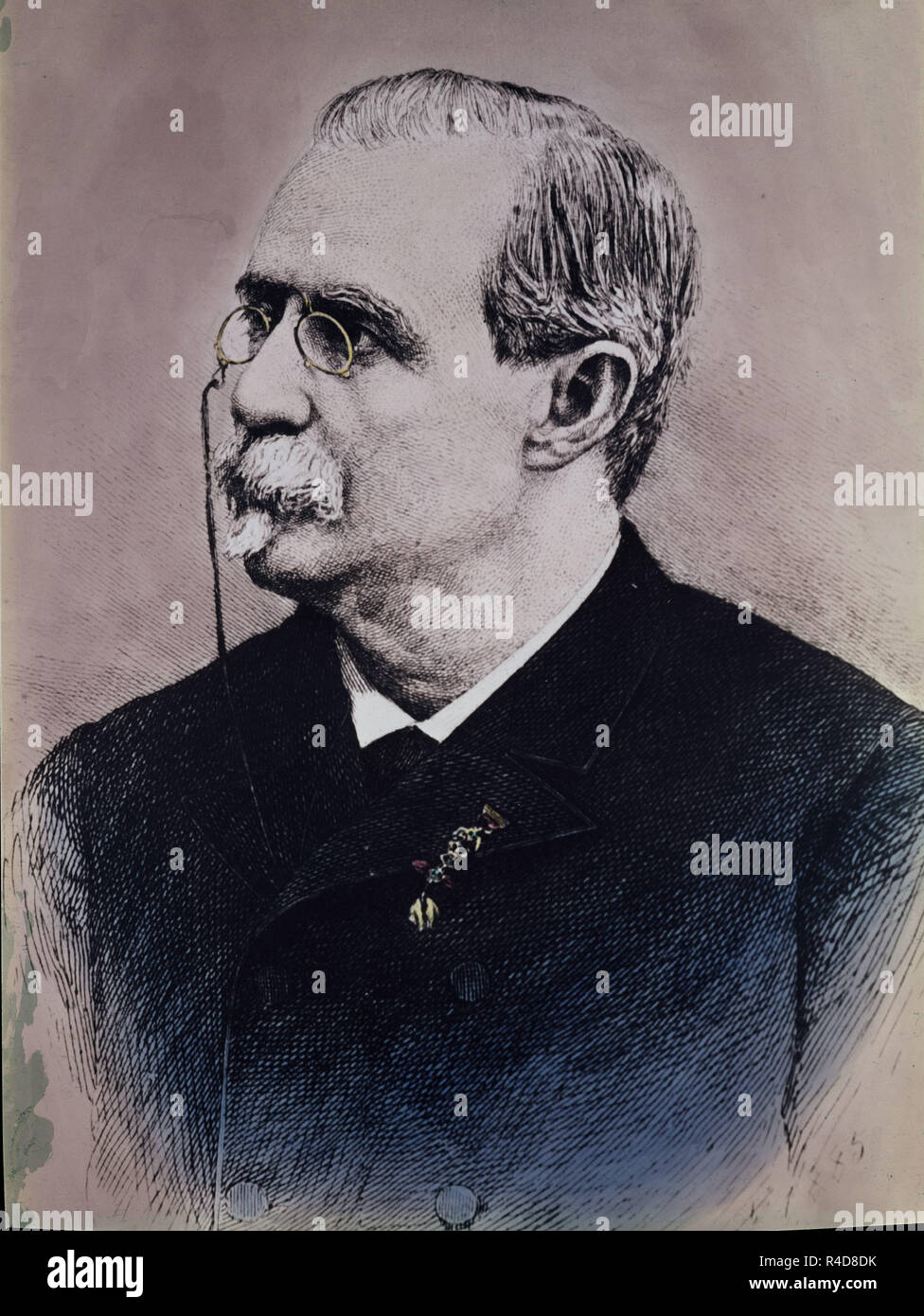 Portrait d'Antonio Cánovas del Castillo (1828-1897), historien et homme politique espagnol.. Madrid, collection privée. Emplacement : collection privée. MADRID. L'ESPAGNE. Banque D'Images