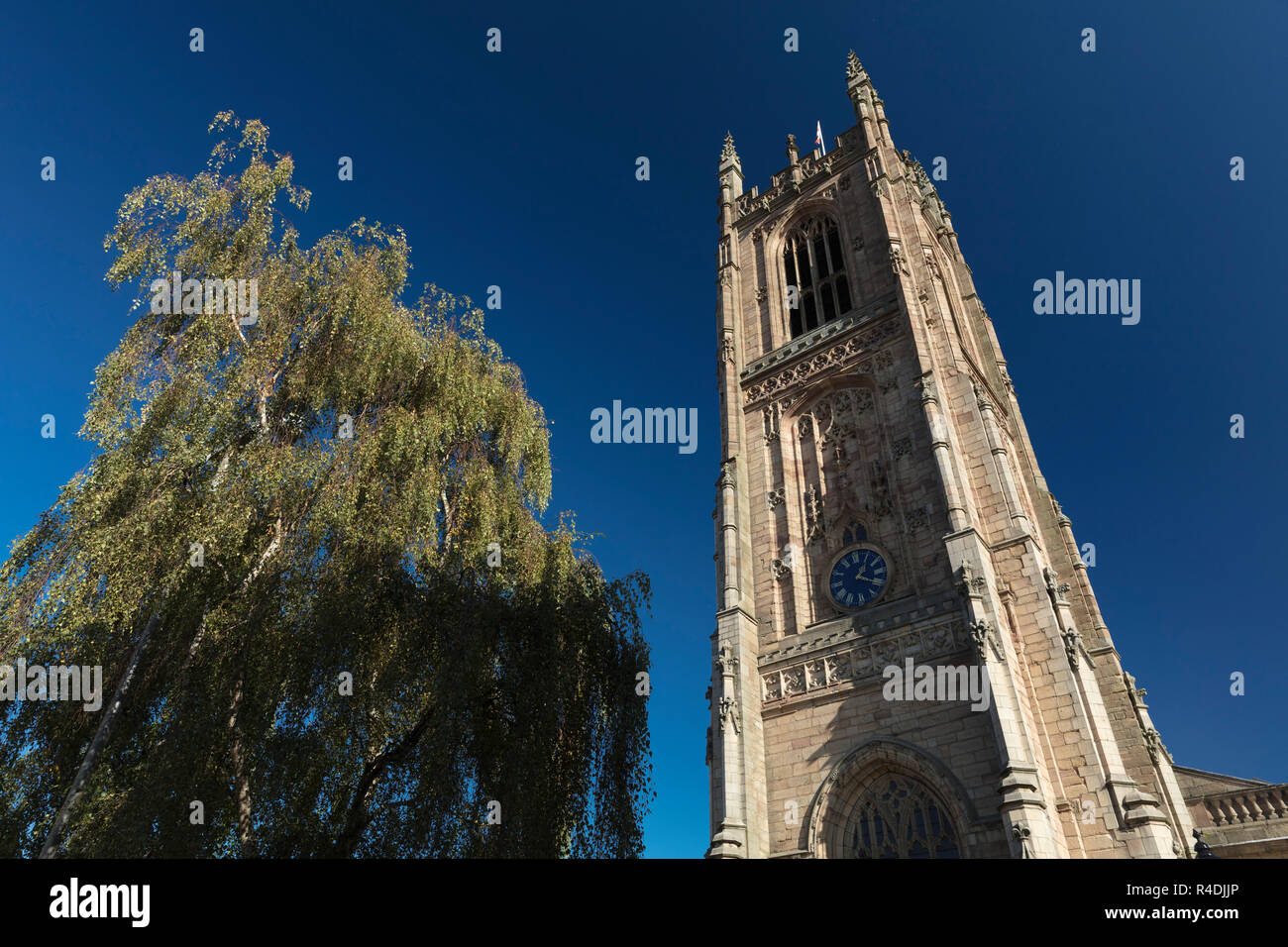 Derby, Derbyshire, UK : Octobre 2018 : Derby cathédrale de Tous les Saints Banque D'Images