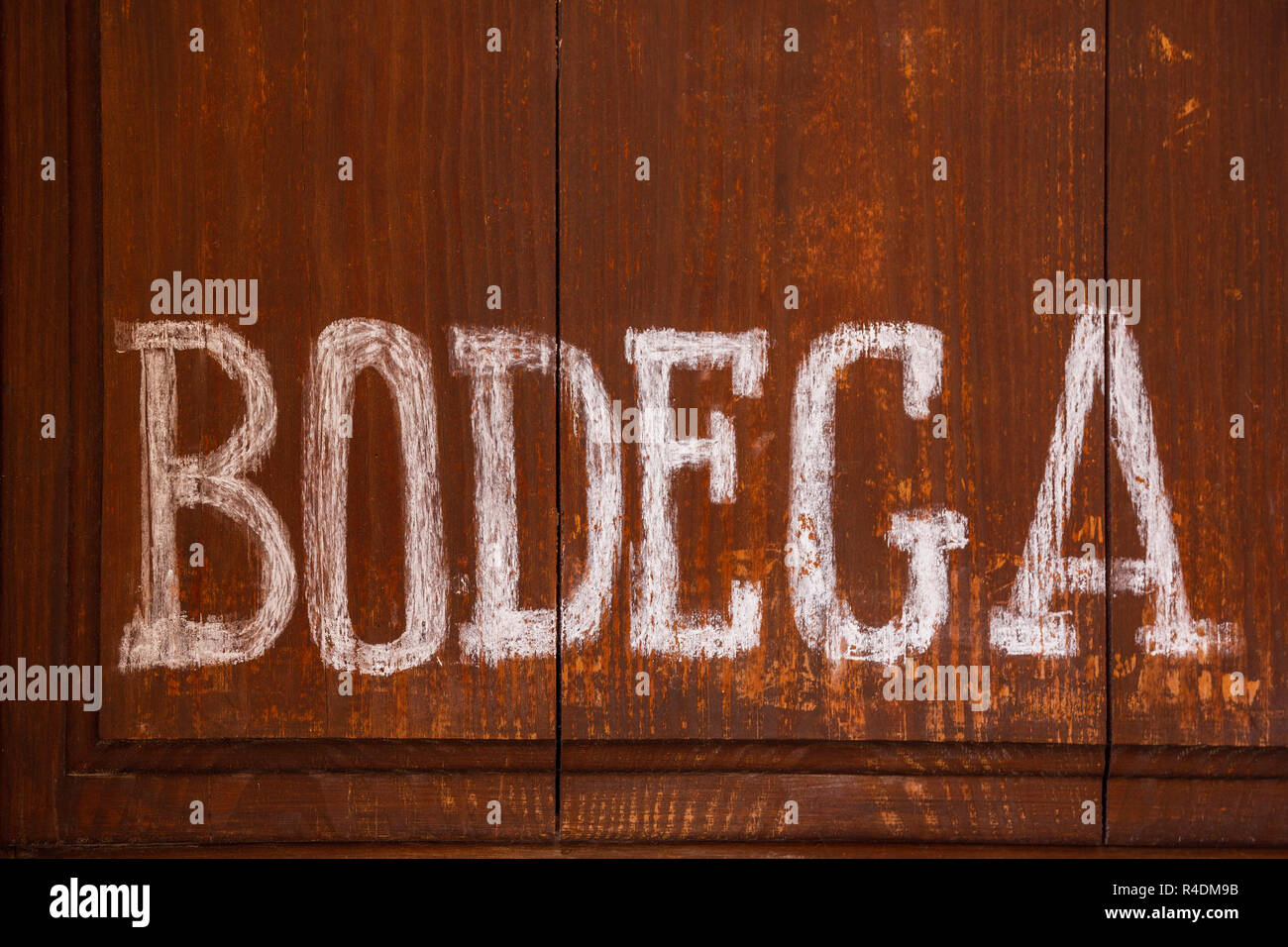 Bodega mot écrit à l'extérieur d'un bar à vin, Palma, Palma de Majorque, Malaga, Majorque, Iles Baléares, Espagne, Europe Banque D'Images