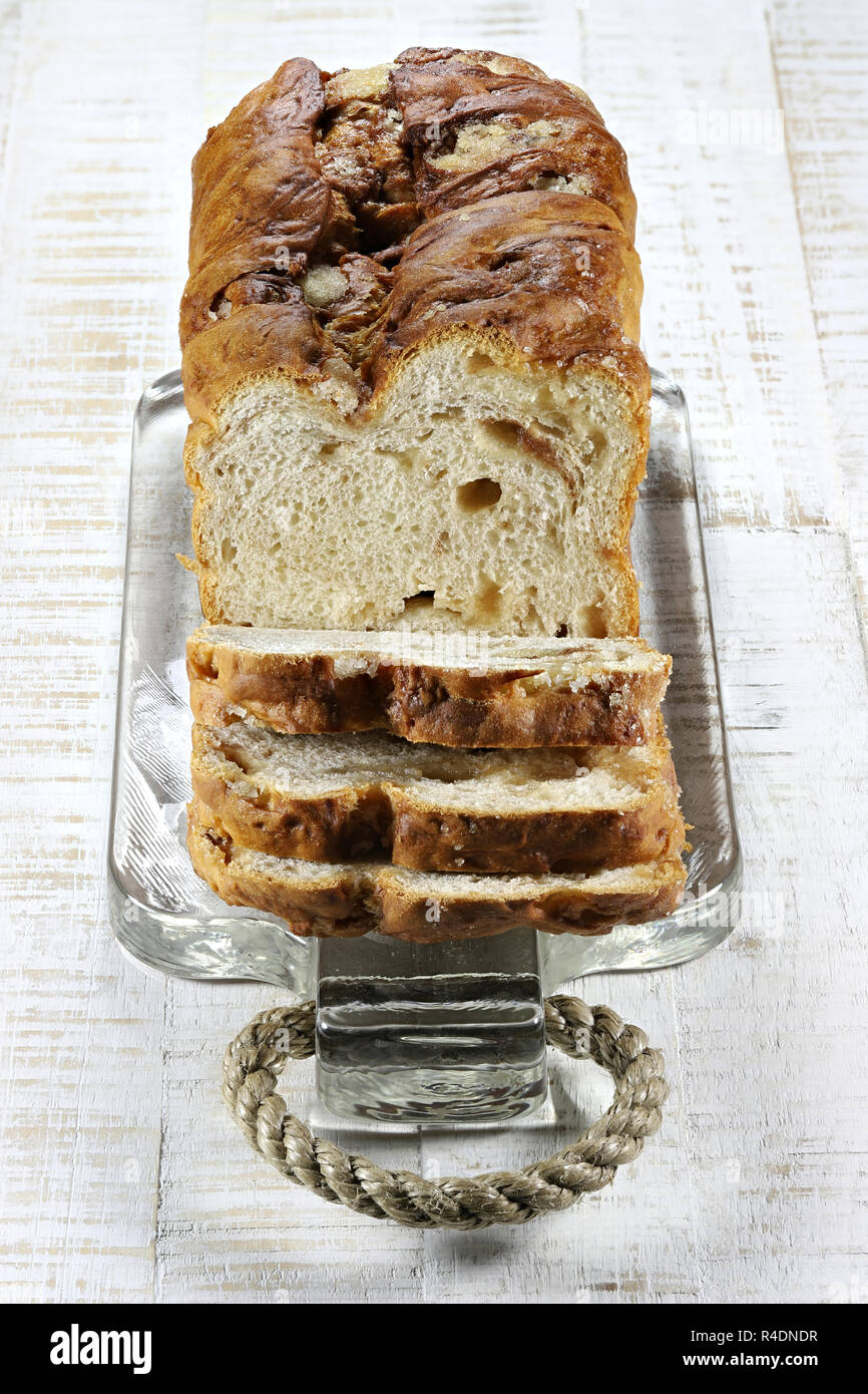 Suicurbrood frison (pain de sucre) sur la plaque de verre Banque D'Images