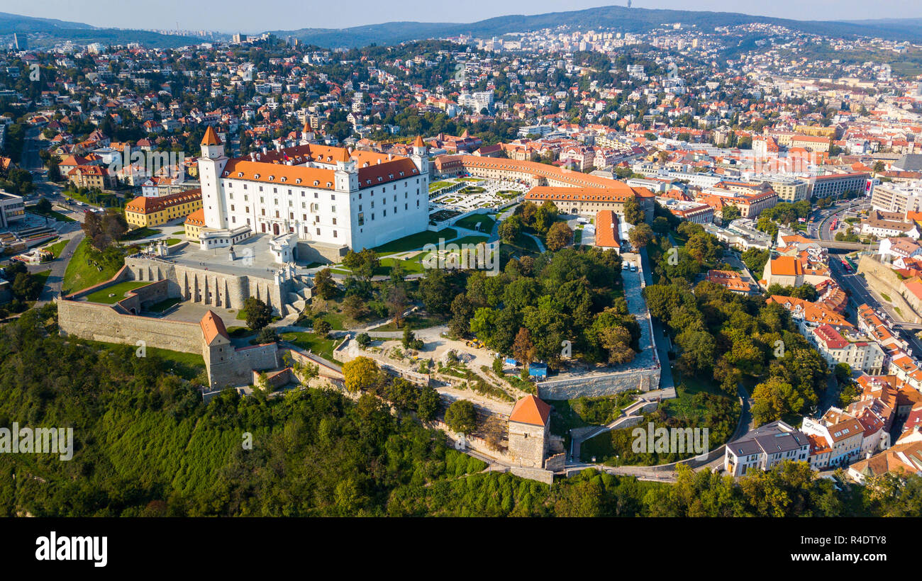 Le château de Bratislava ou Bratislavský hrad, Bratislava, Slovaquie Banque D'Images