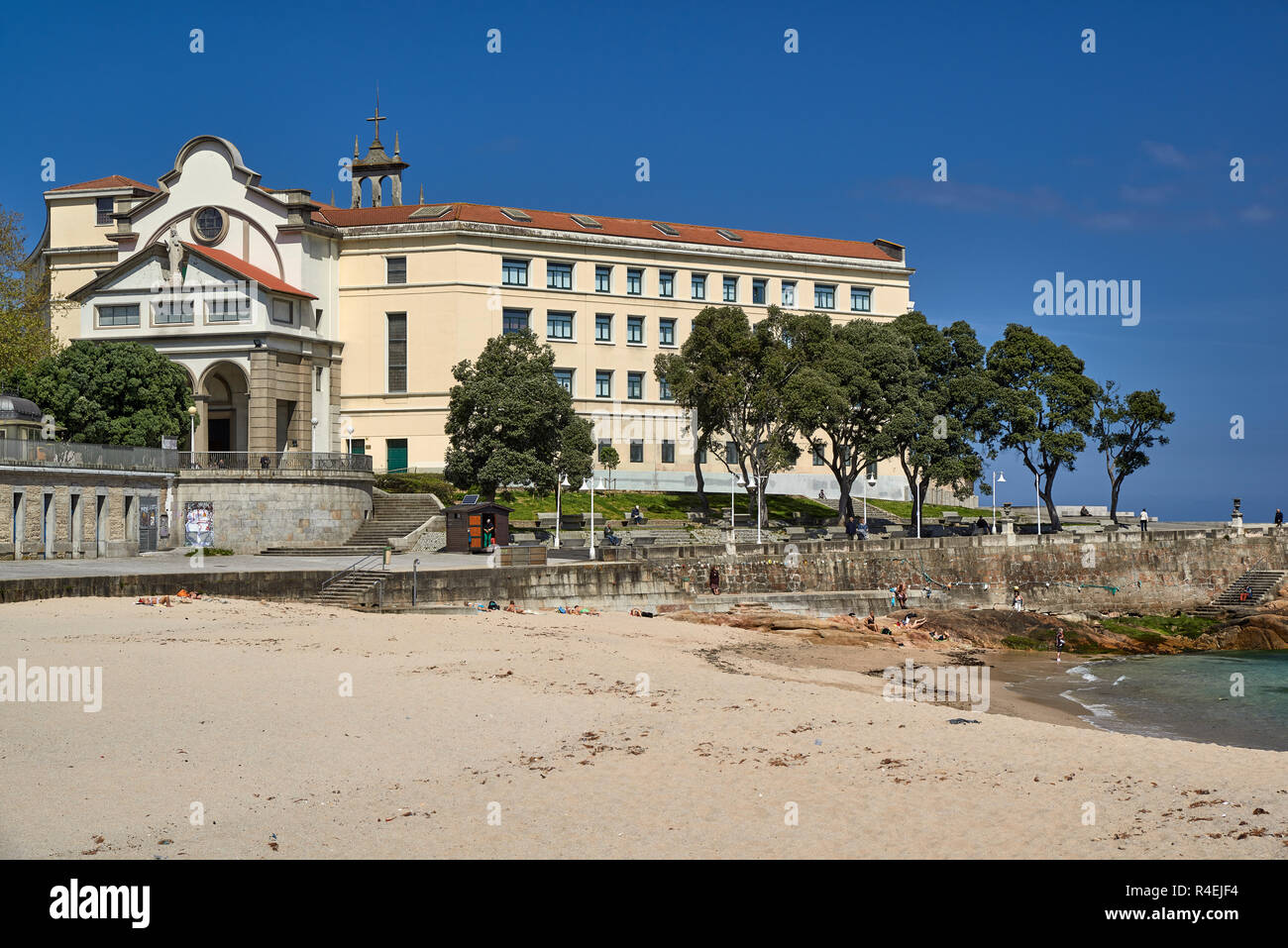 Église de San Pio X et San Roque (esclaves du Sacré-Cœur de Jésus), La / Riazor de La Corogne, Galice, Espagne, Europe Banque D'Images