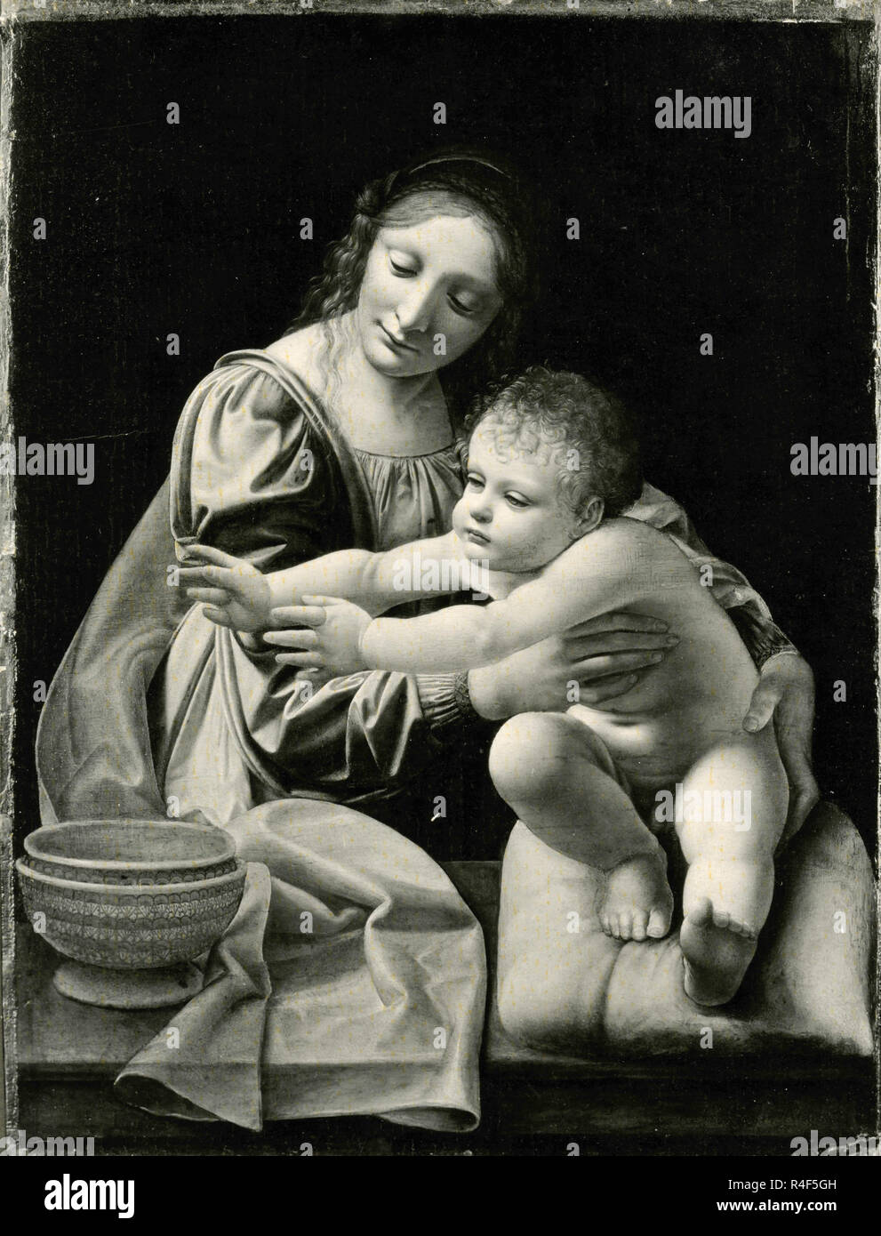 La Vierge et l'enfant, peinture de Jan Van Eyck Banque D'Images