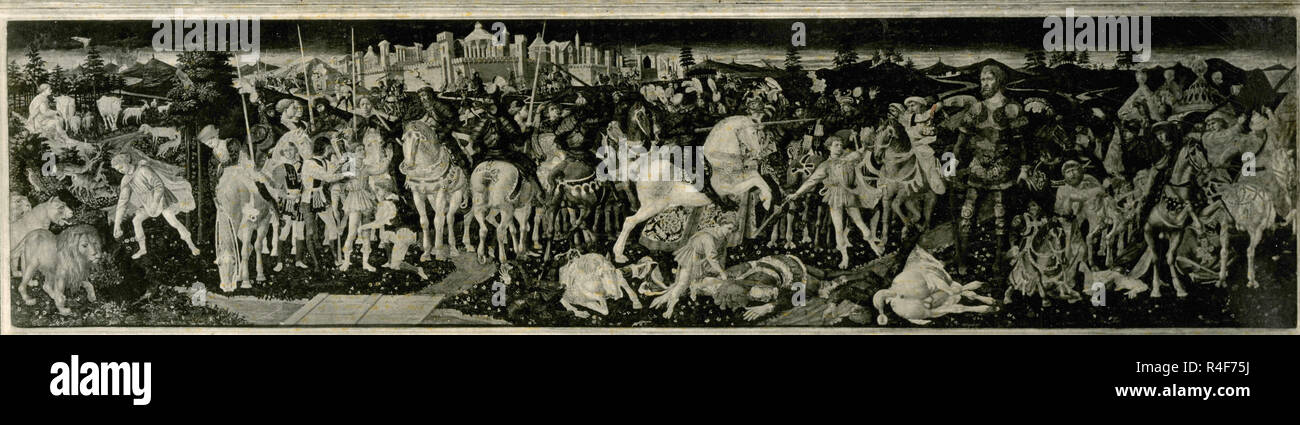 L'histoire de David et Goliath, peinture par Francesco di Stefano Pesellino AKA Banque D'Images