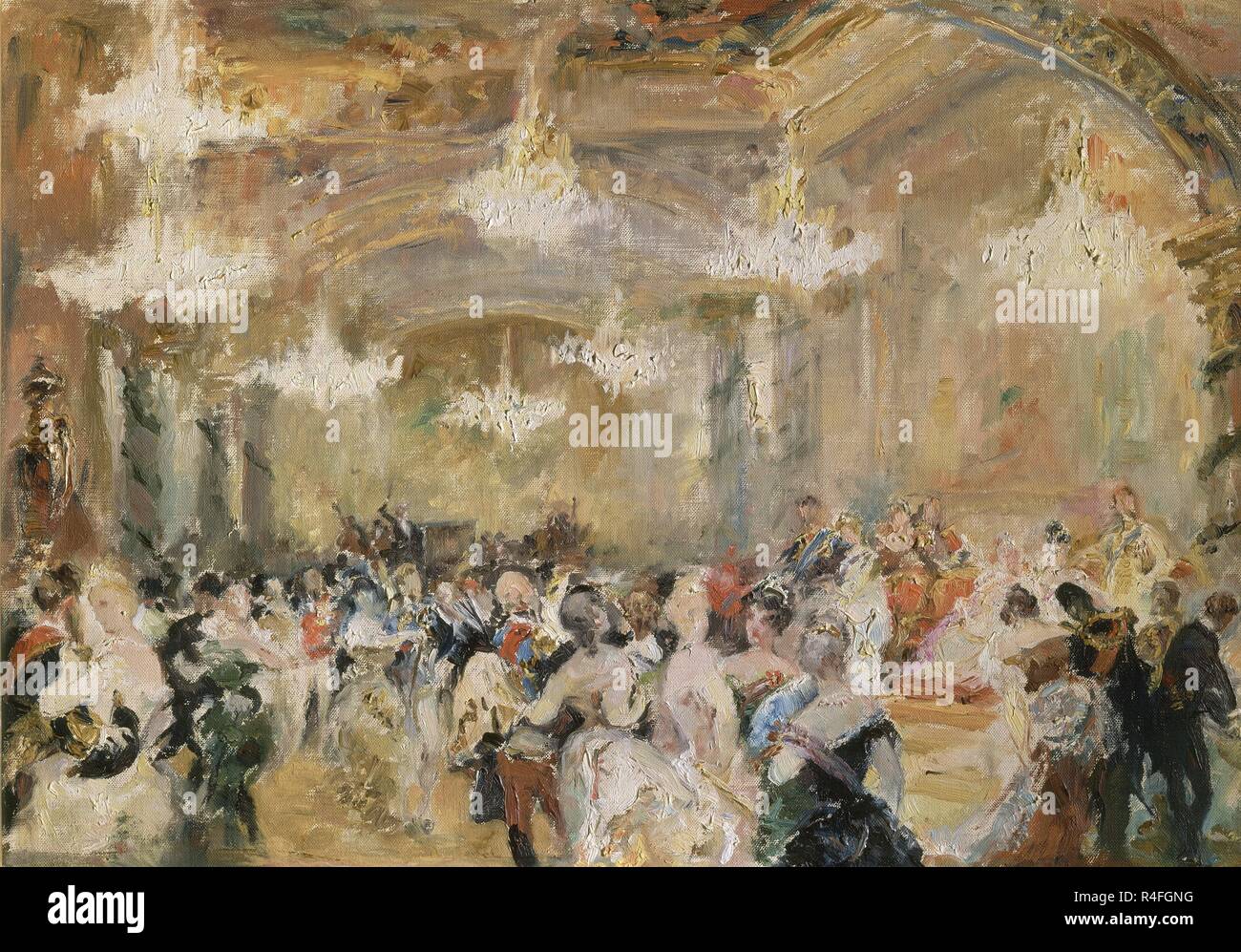 BAILE EN PALACIO. Auteur : FERRANT Y FISCHERMANS, ALEJANDRO. Emplacement : collection privée. MADRID. L'ESPAGNE. Banque D'Images