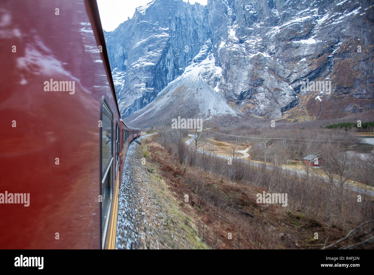 Chemin de fer de Rauma d'Andhsnes à Bjorli, Norvège Banque D'Images