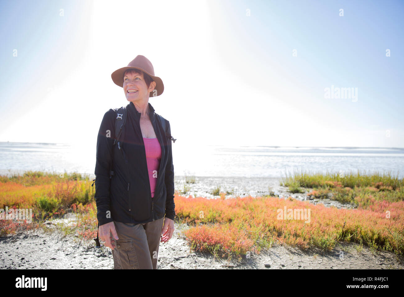 Portrait of Senior Hiker Banque D'Images