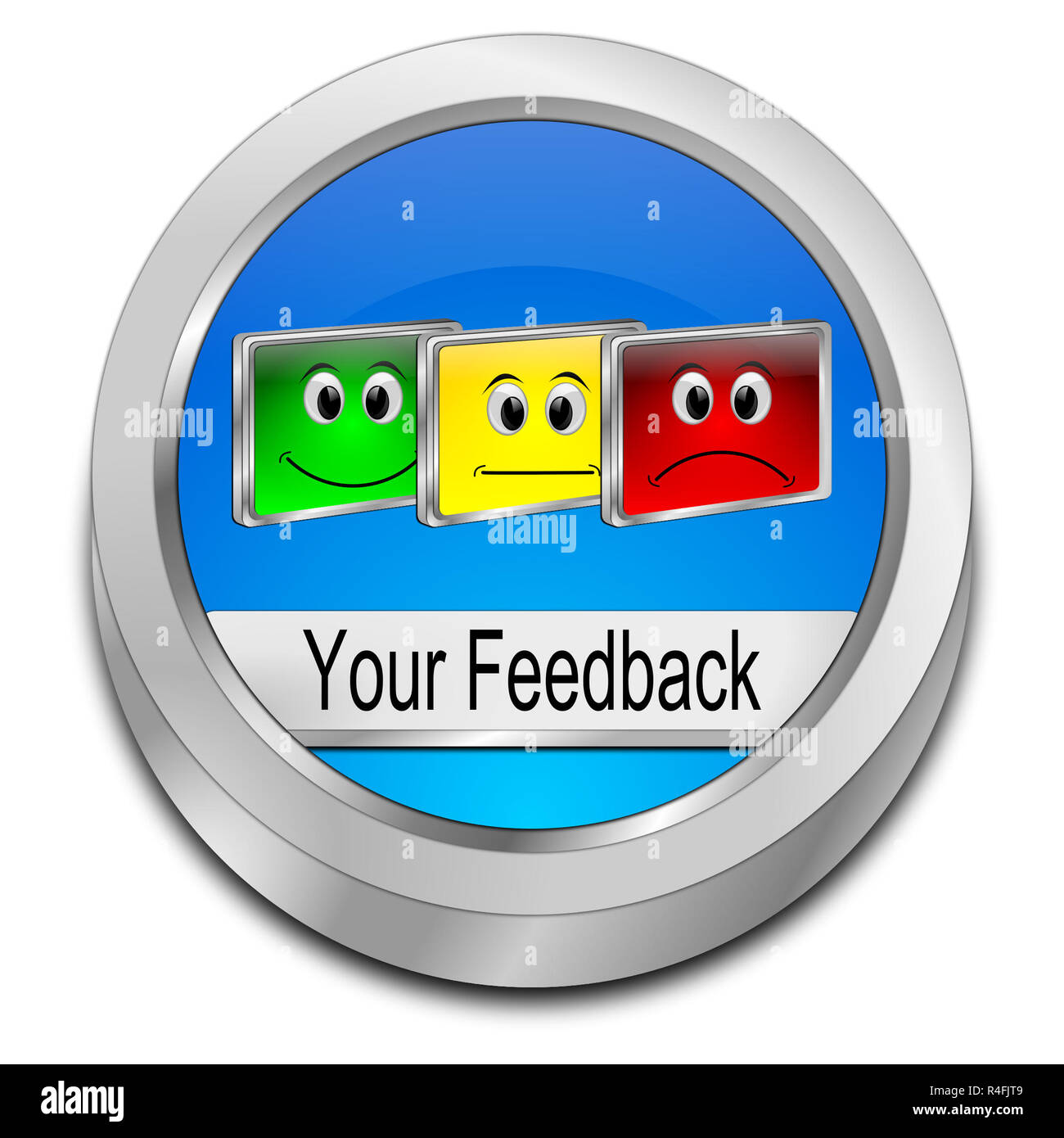 Vos commentaires - bouton 3D illustration Banque D'Images