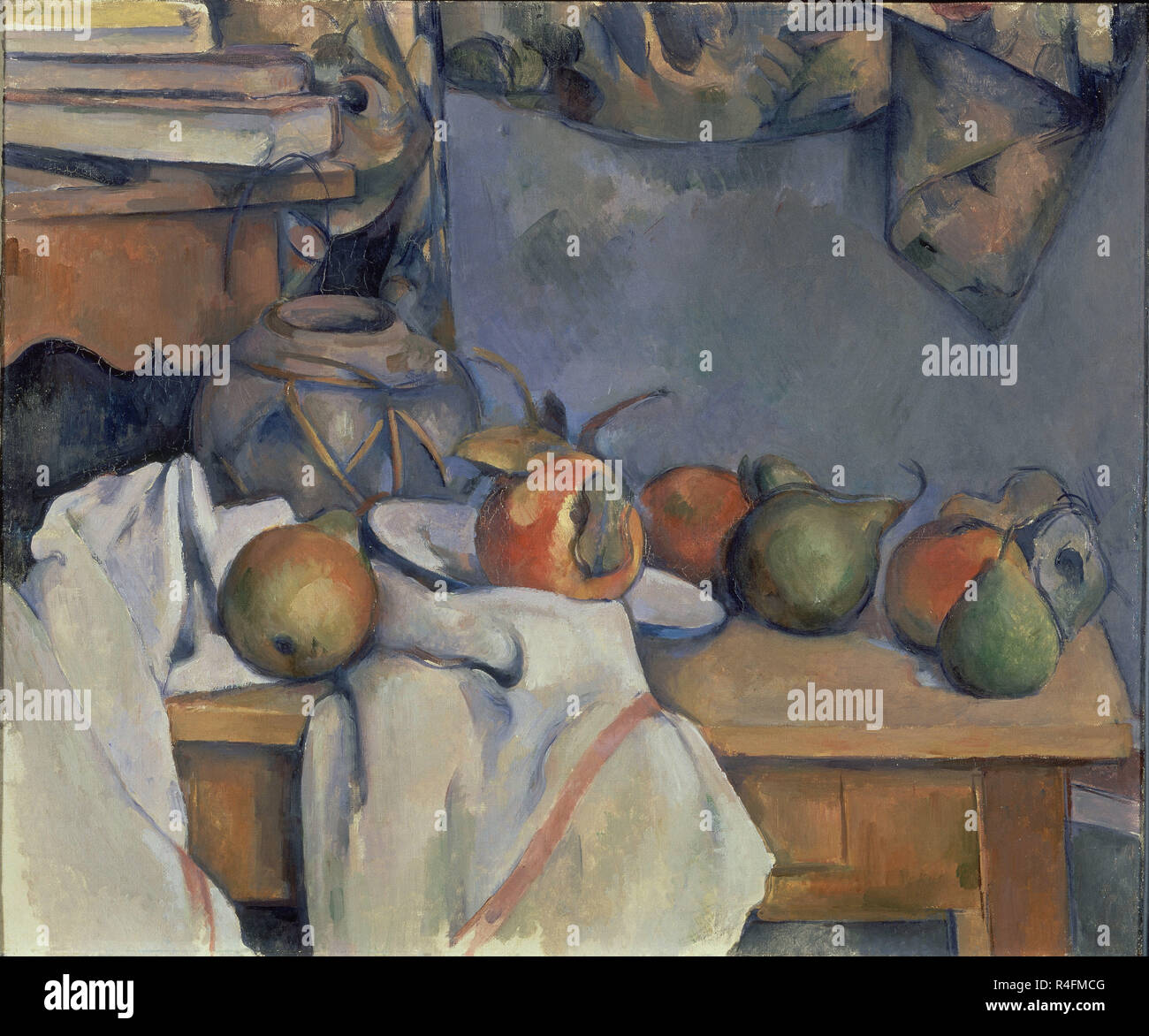 BODEGON CON GRANADAS Y PERAS-1890-3 OLEO-LIEN. Auteur : Cézanne, Paul. Emplacement : collection privée. WASHINGTON D. C. Banque D'Images