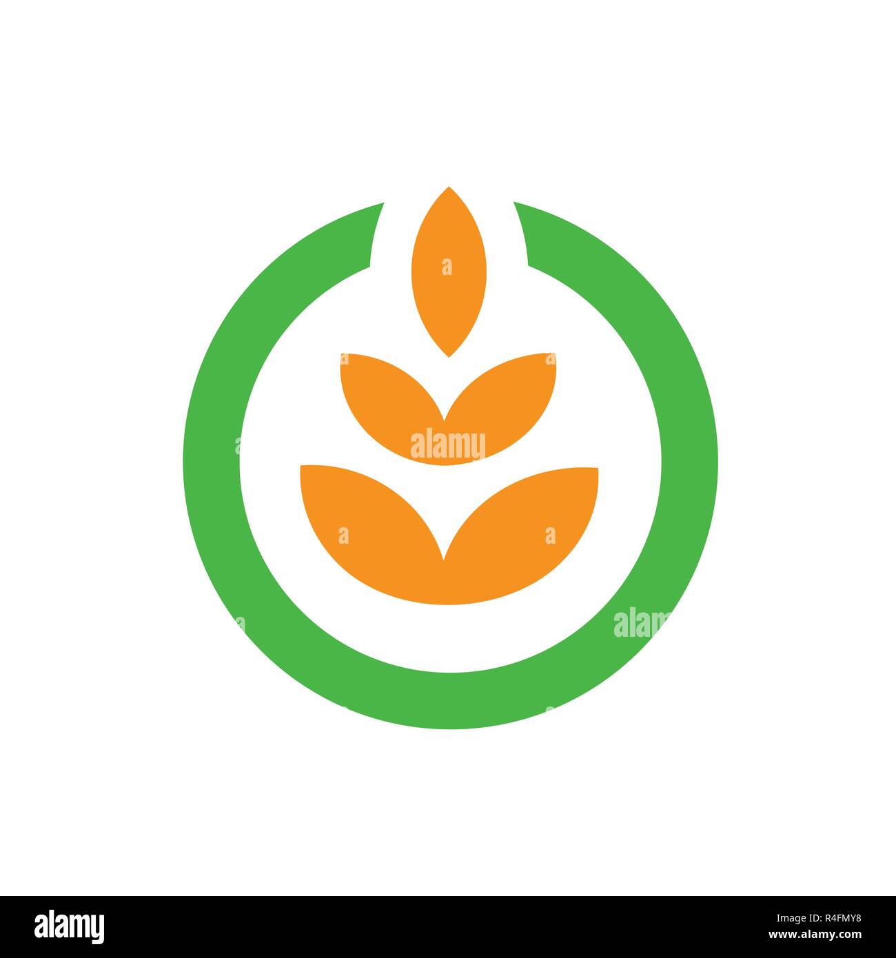 Logo de l'Agriculture Agriculture vecteur. Agréable et propre, modèle logo adapté à une agriculture créatrice, ferme, eco, jardin, etc. Illustration de Vecteur