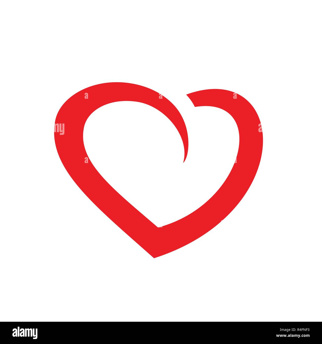 Jolie forme de coeur pour l'amour symbole. Disponible en format EPS. Isolé sur fond blanc. Illustration de Vecteur