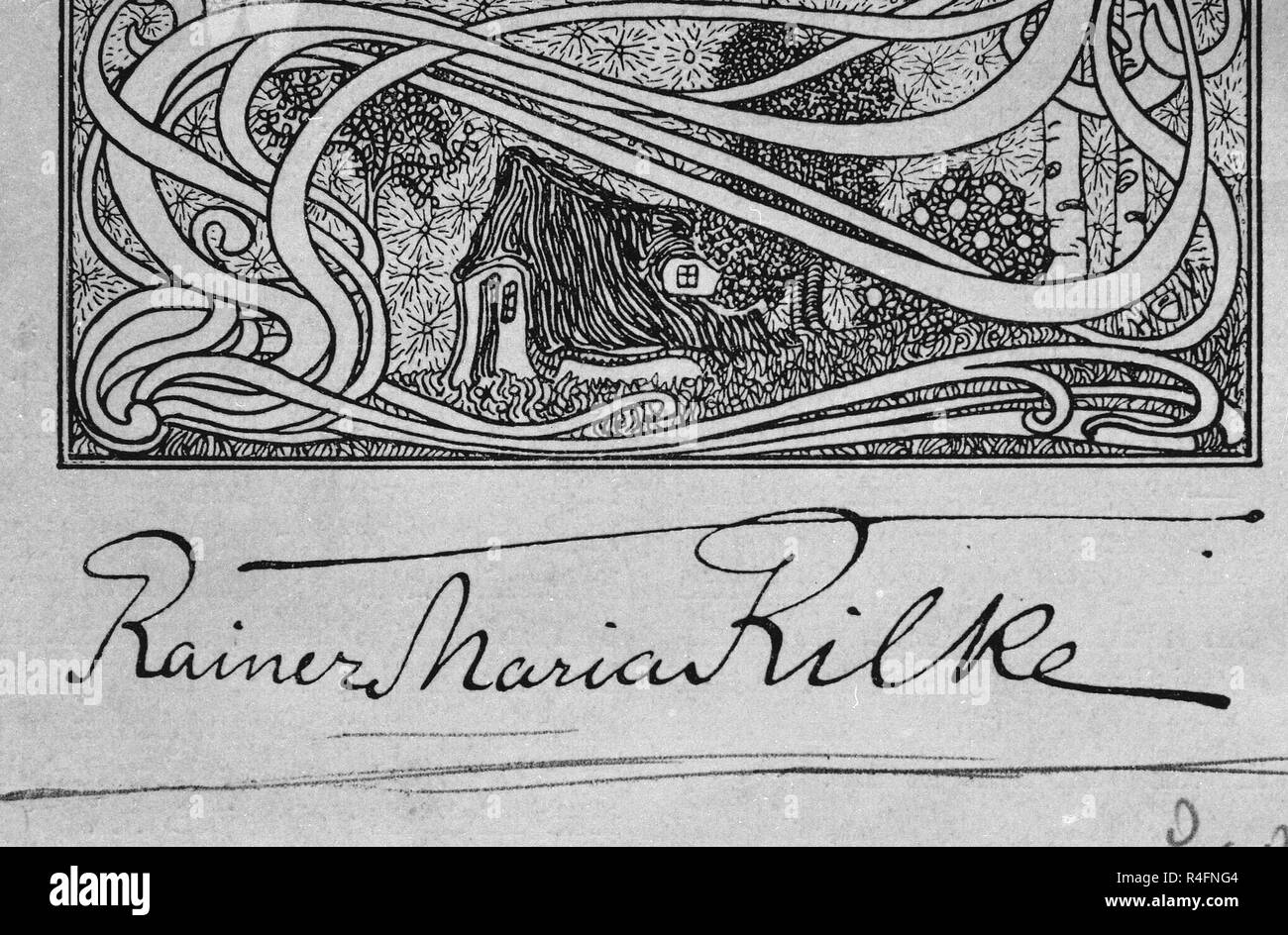 FIRMA DE RAINIER MARIA RILKE (1875/1801) - ESCRITOR ALEMAN. Emplacement : collection privée. MADRID. L'ESPAGNE. Banque D'Images