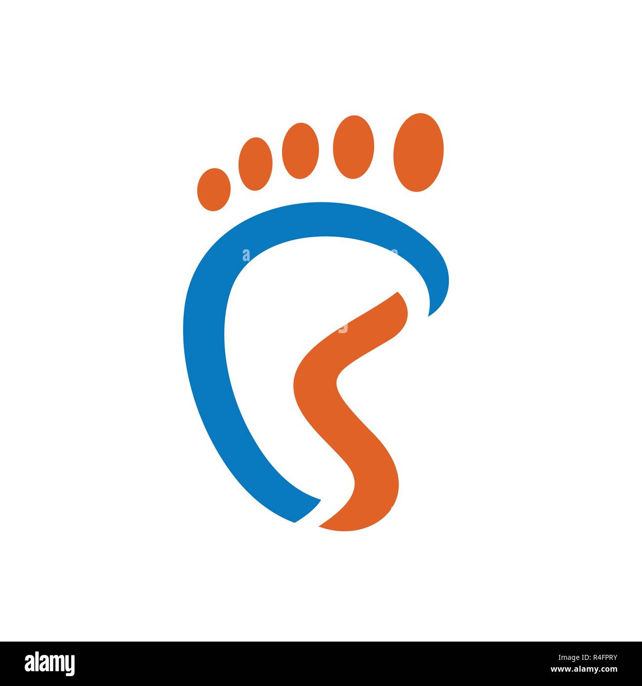 Logo vectoriel pied modèle. Propre et simple logo modèle, disponible en format de fichier vectoriel EPS modifiables. Illustration de Vecteur