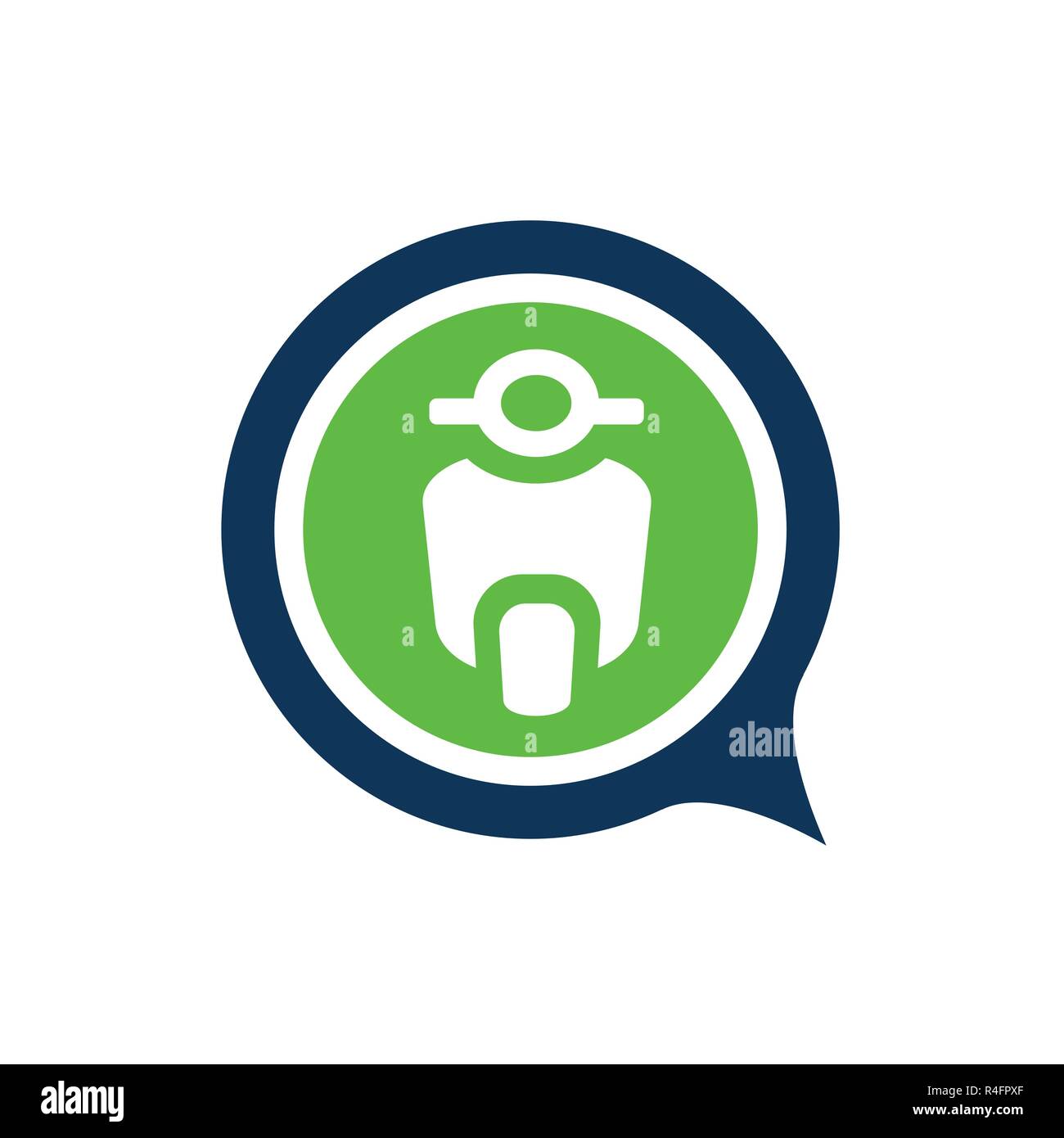 Logo moto Scooter, propre et simple logo modèle, adapté pour une entreprise de location, scooter club, équipe, communauté, etc. Caractéristiques : format de fichier vectoriel EPS. Illustration de Vecteur