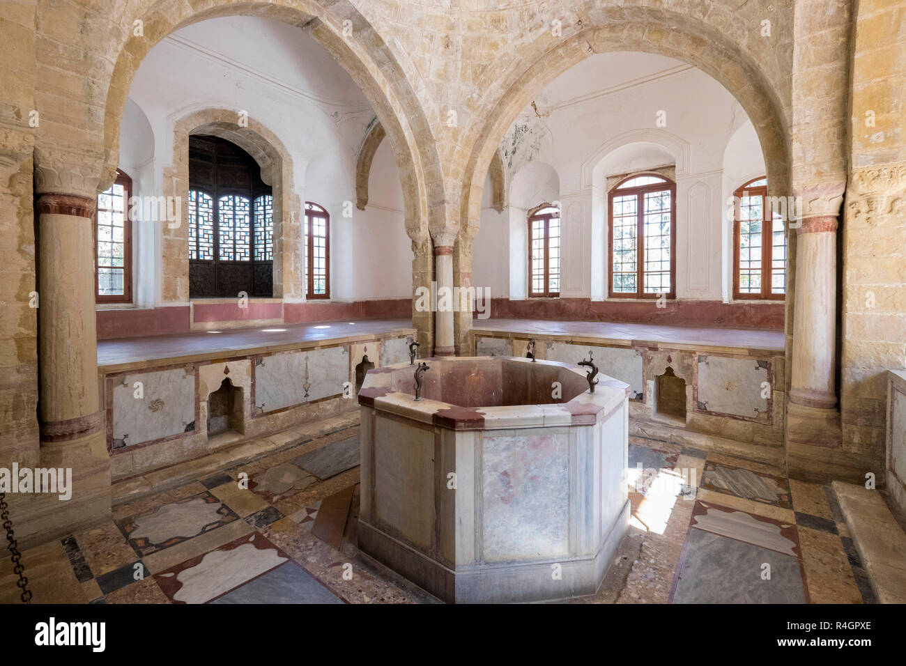 Liban, le palais de Beiteddine. Les vieux bains Banque D'Images