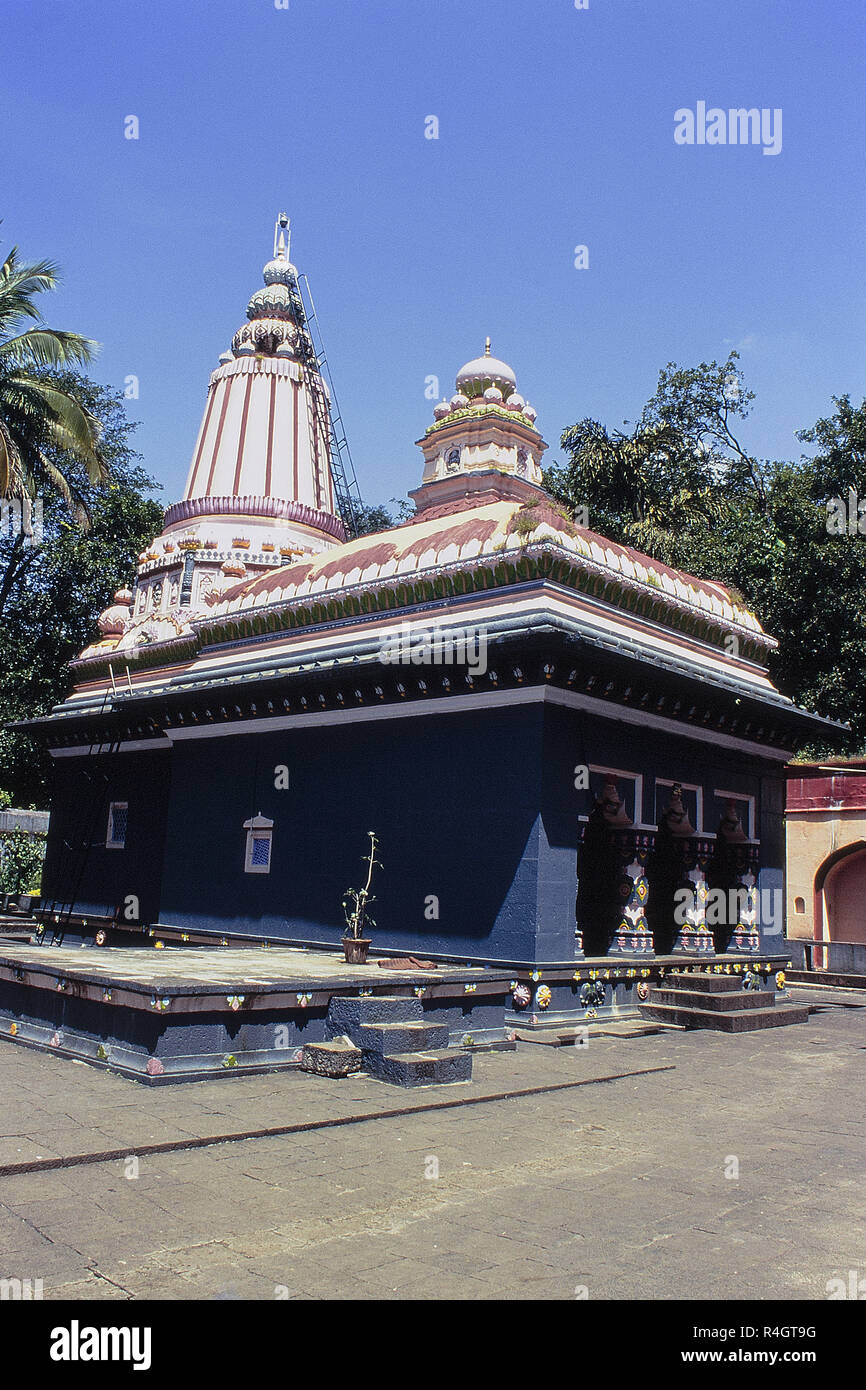 Extérieur de Seigneur Shiva Temple, Baneshwar, Pune, Maharashtra, Inde, Asie Banque D'Images