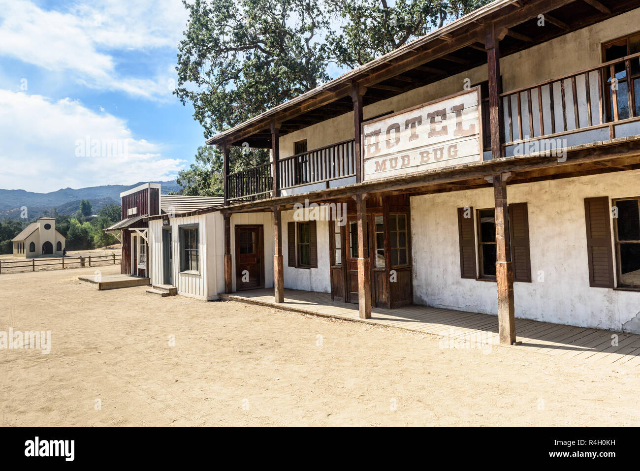 Los Angeles, Californie. Le 29 novembre 2017. Paramount ranch qui a été détruit et brûlé par Woolsey incendie, le 29 novembre 2017, Los Angeles, CA. Banque D'Images