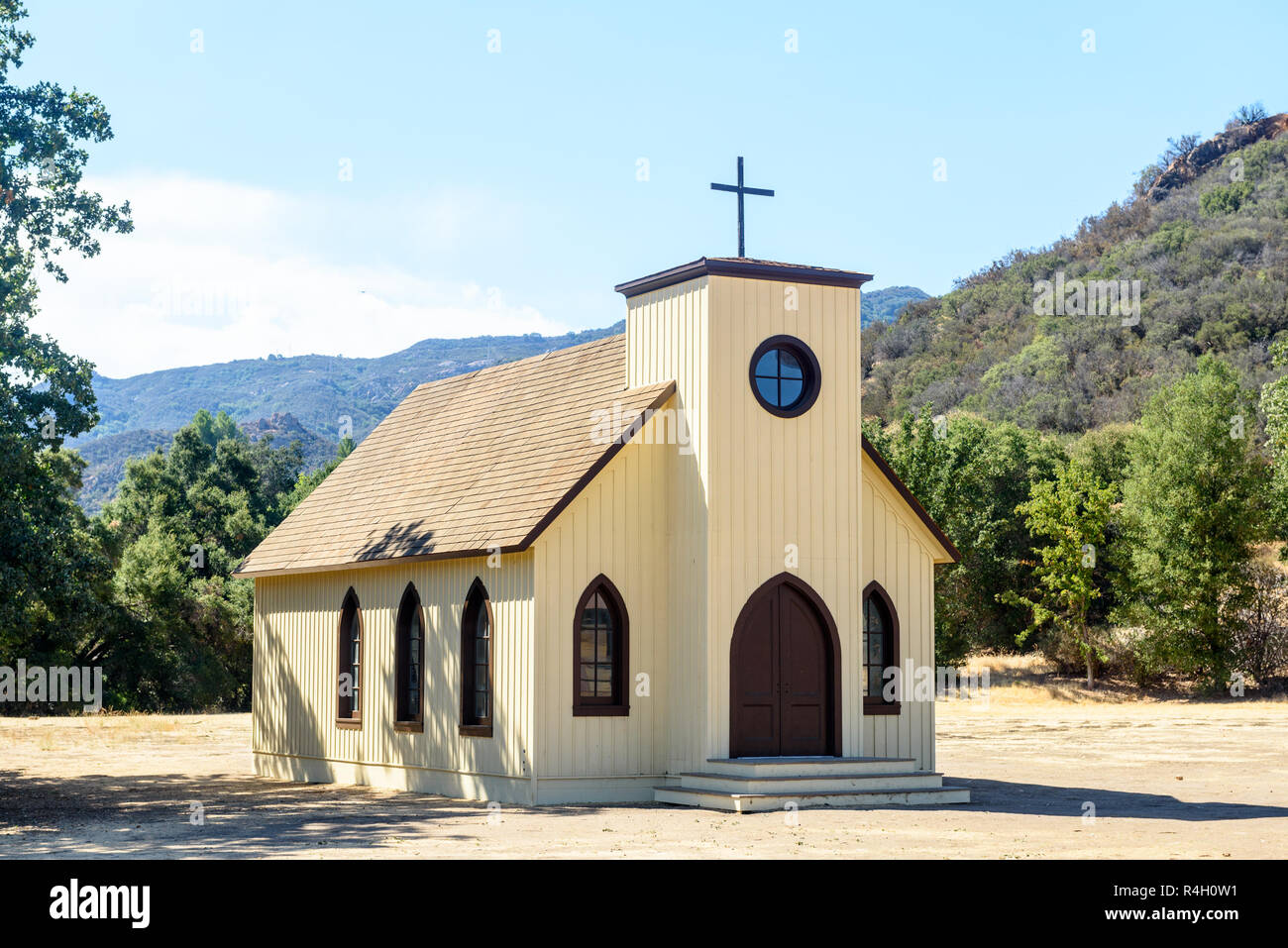 Los Angeles, Californie. Le 29 novembre 2017. Paramount ranch qui a été détruit et brûlé par Woolsey incendie, le 29 novembre 2017, Los Angeles, CA. Banque D'Images