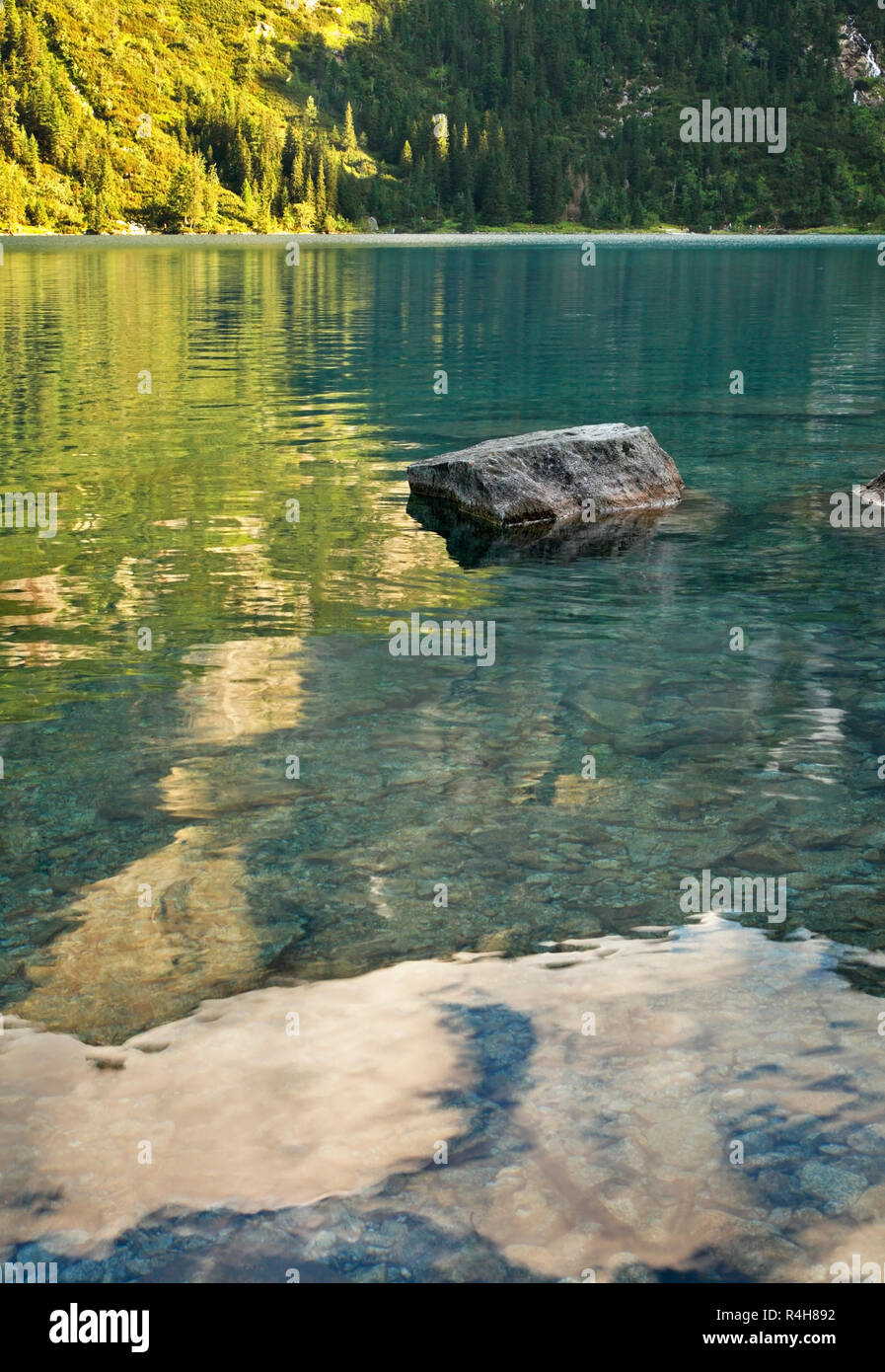 L'Œil de la Mer (Morskie Oko) lac près de Zakopane. Pologne Banque D'Images