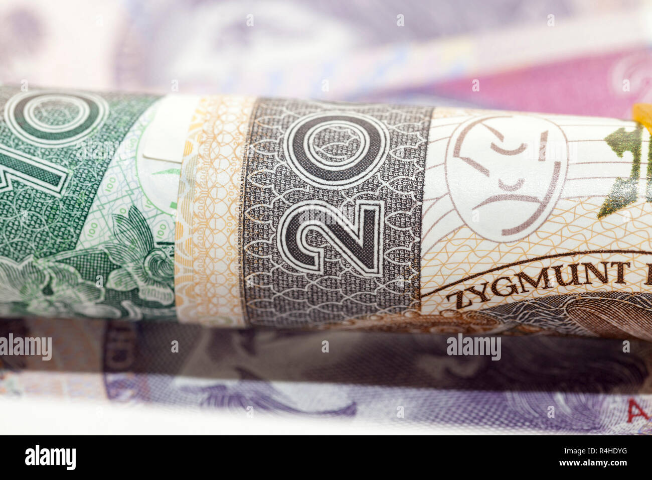 Billets polonaise, close-up Banque D'Images