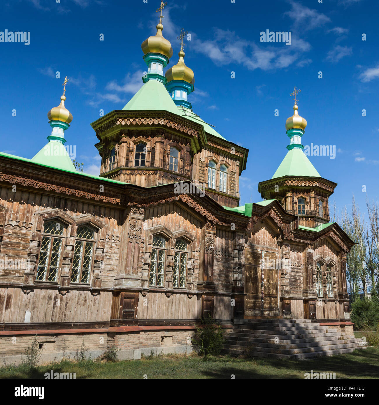 L'Eglise orthodoxe russe cathédrale Holy Trinity à Karakol Banque D'Images